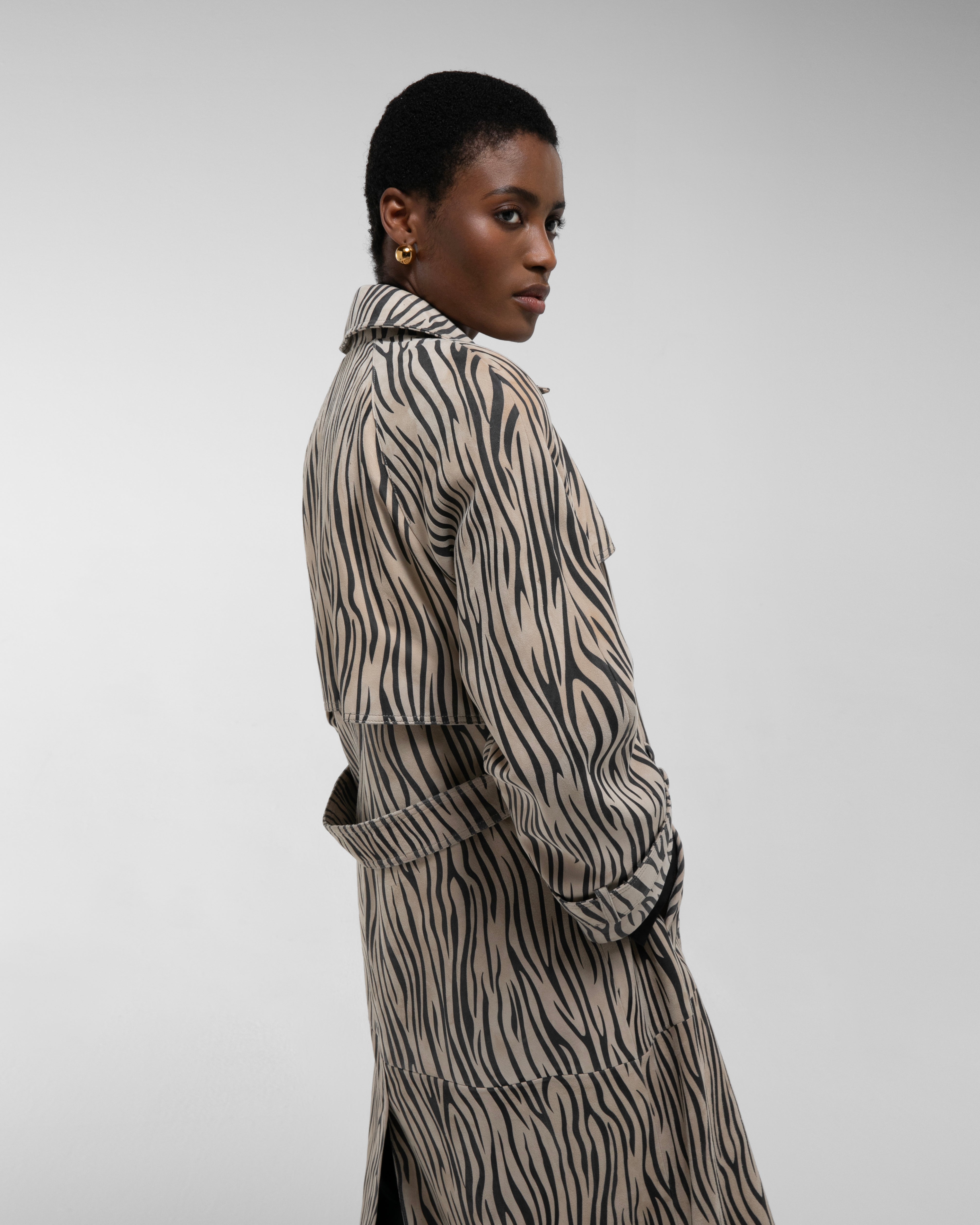 Corrin Suede Trench Coat