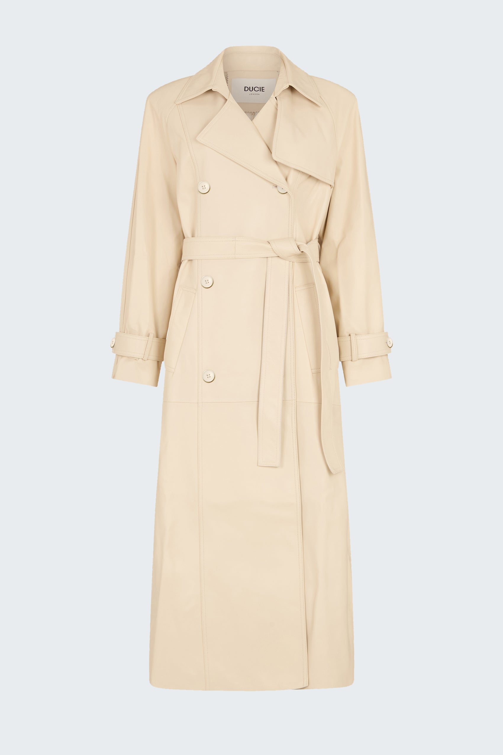 Corrin Leather Trench Coat