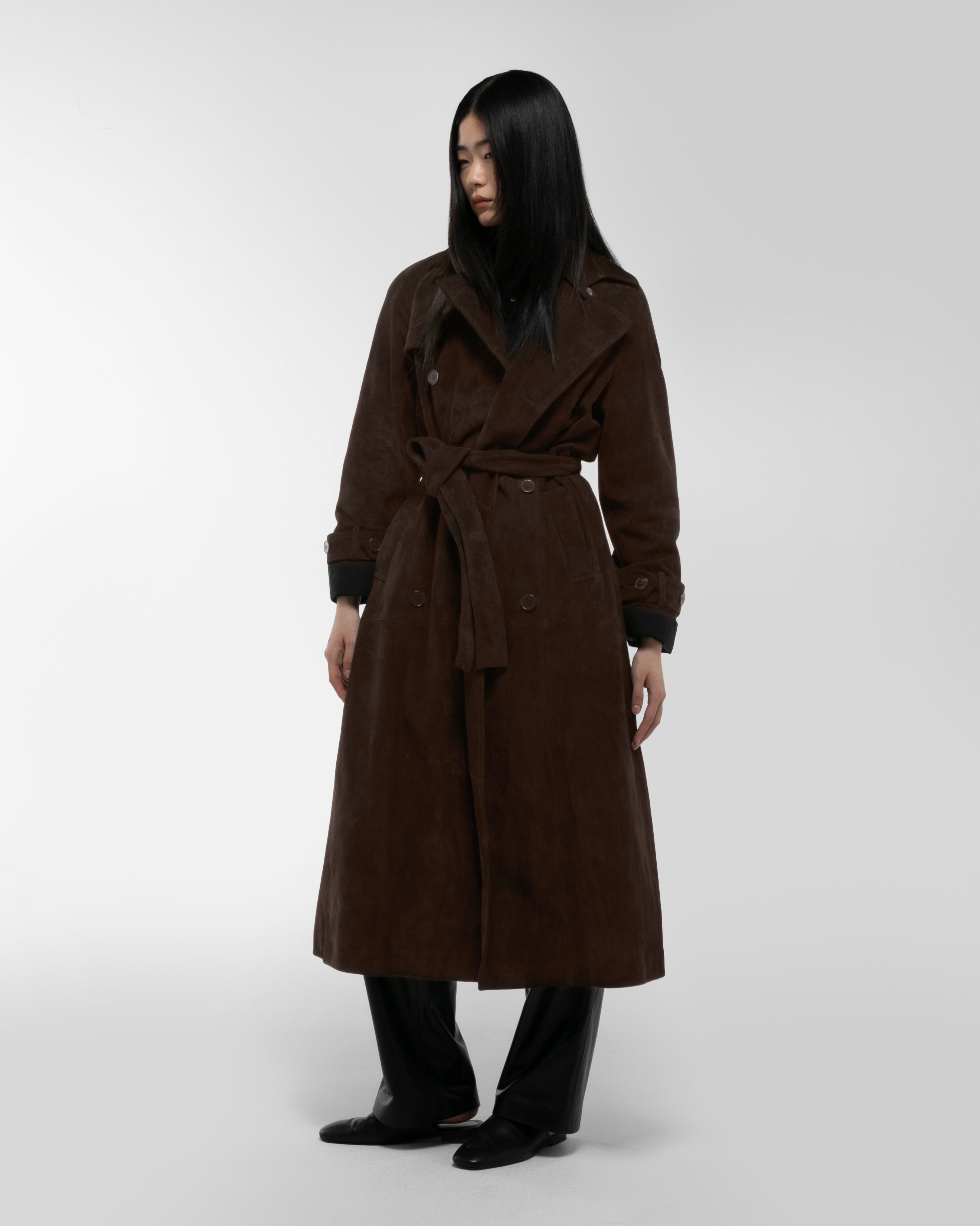 Corrin Suede Trench Coat