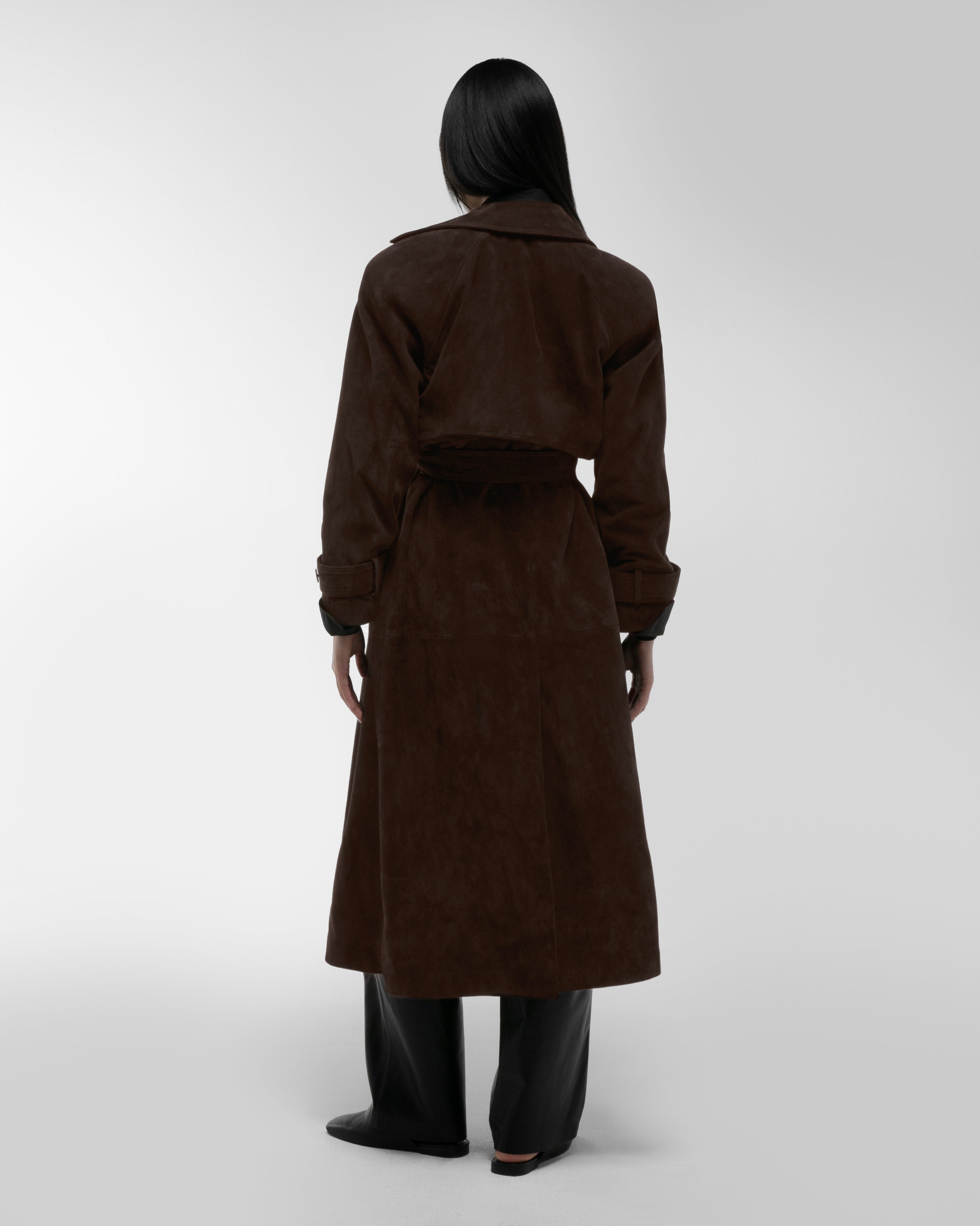 Corrin Suede Trench Coat