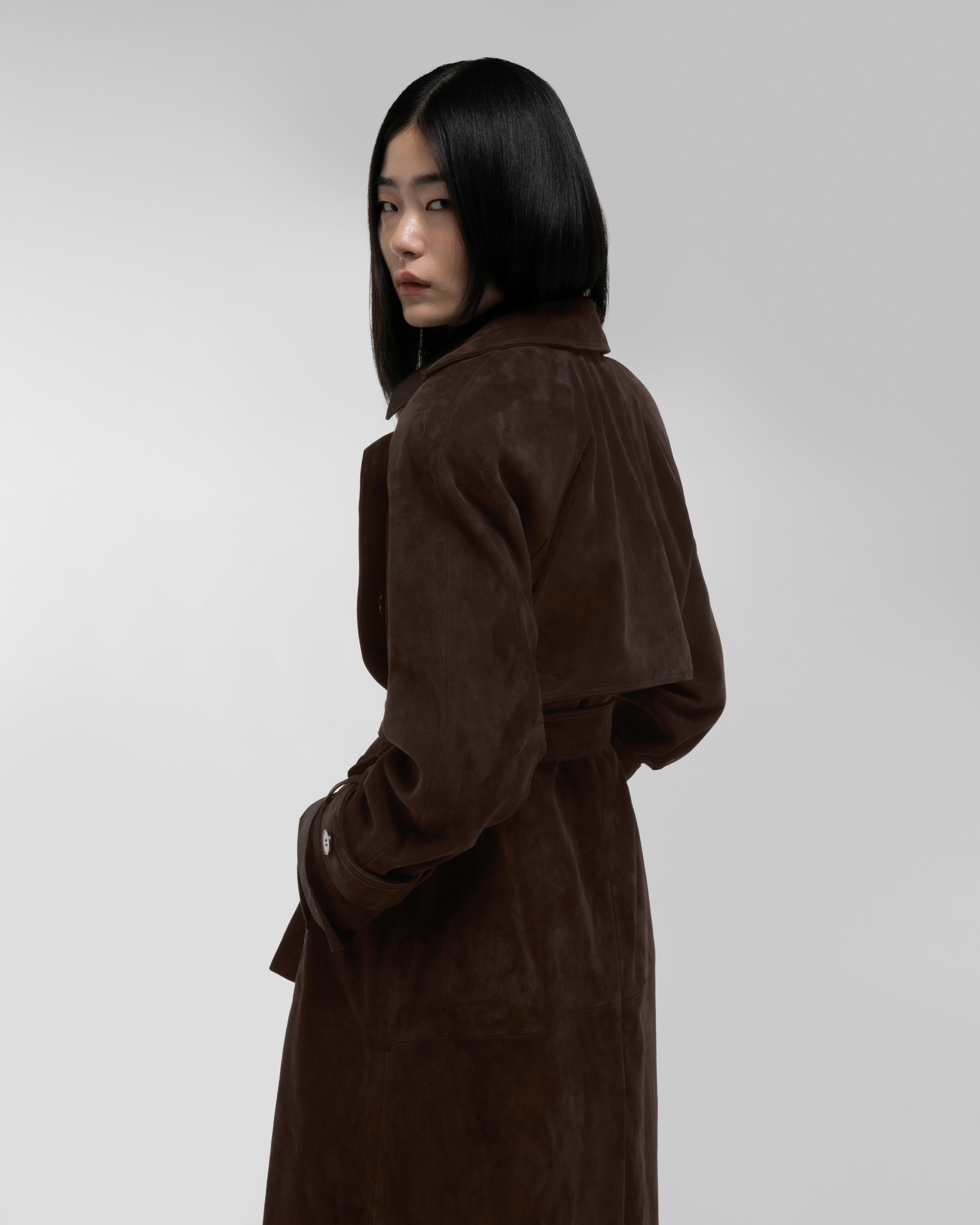 Corrin Suede Trench Coat