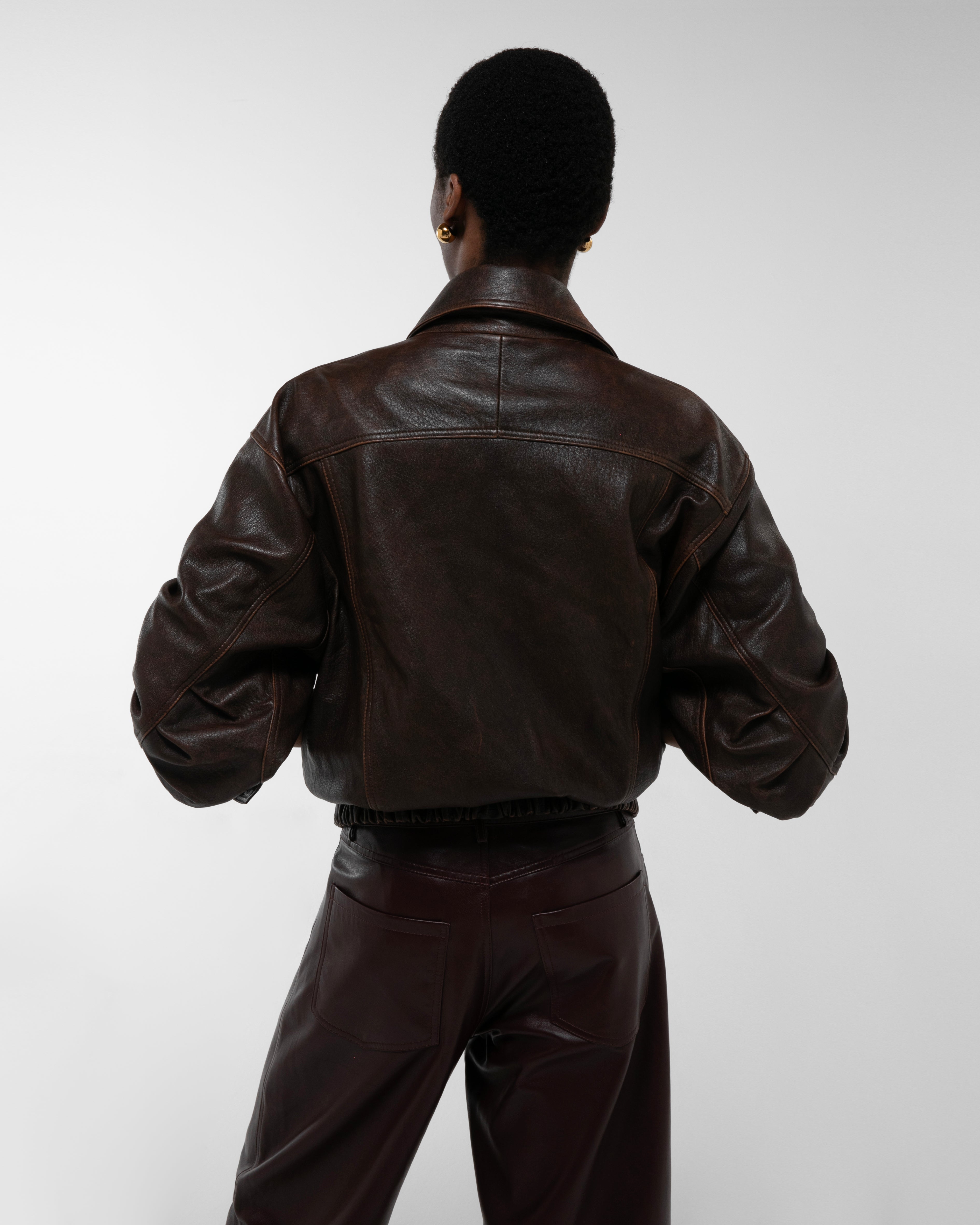 Florence Leather Bomber