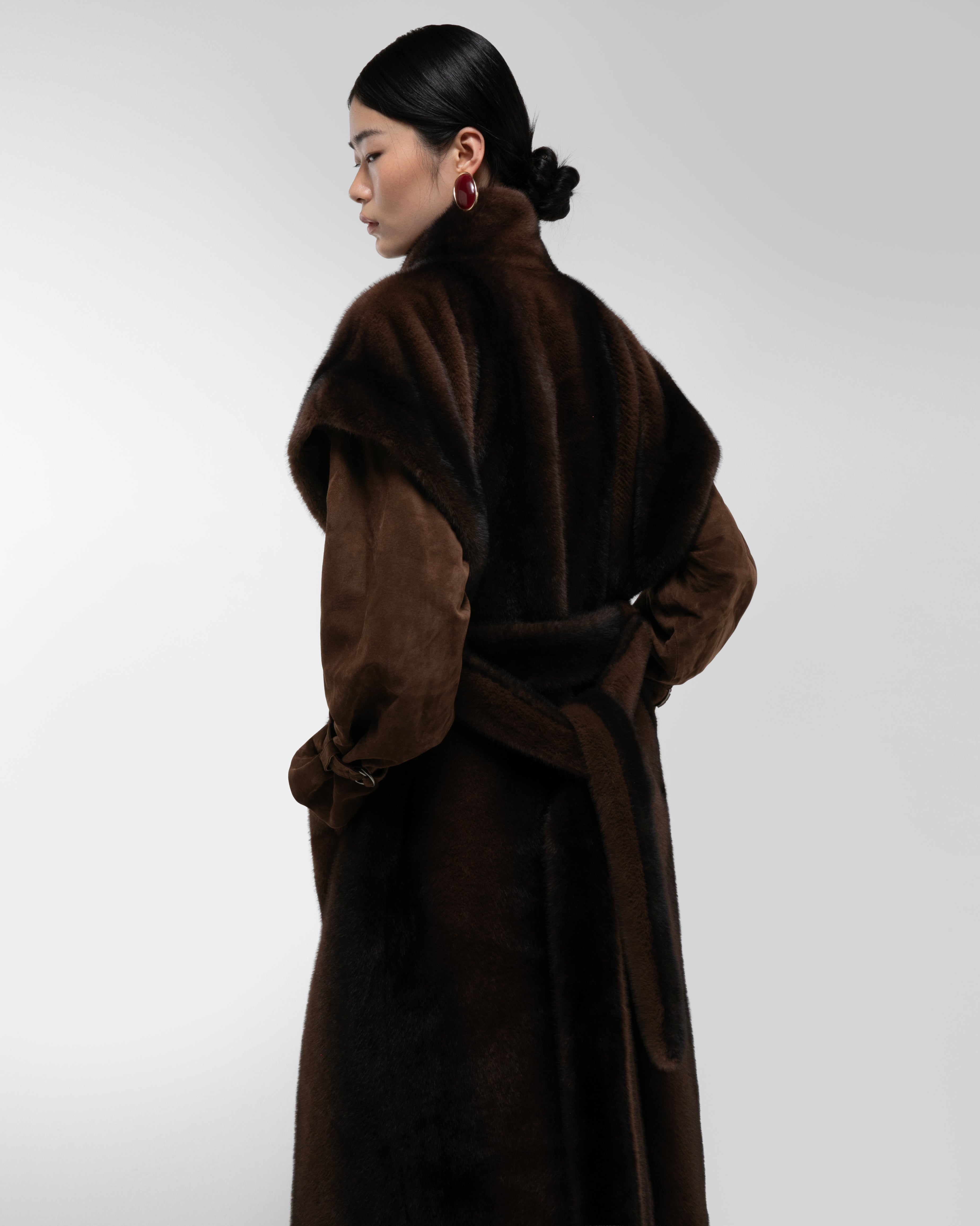 Harper Fur and Suede Coat