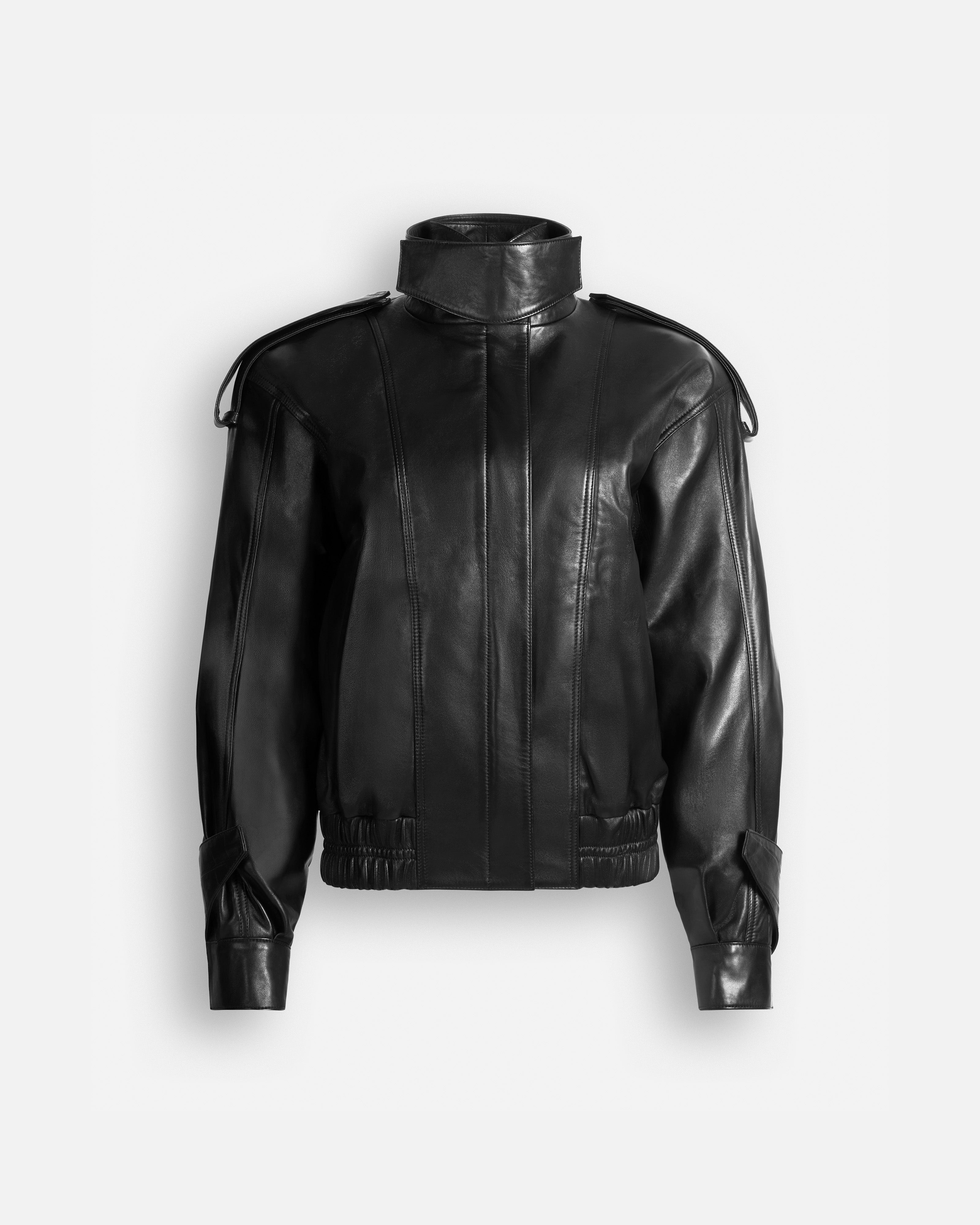 Fiona Leather Bomber
