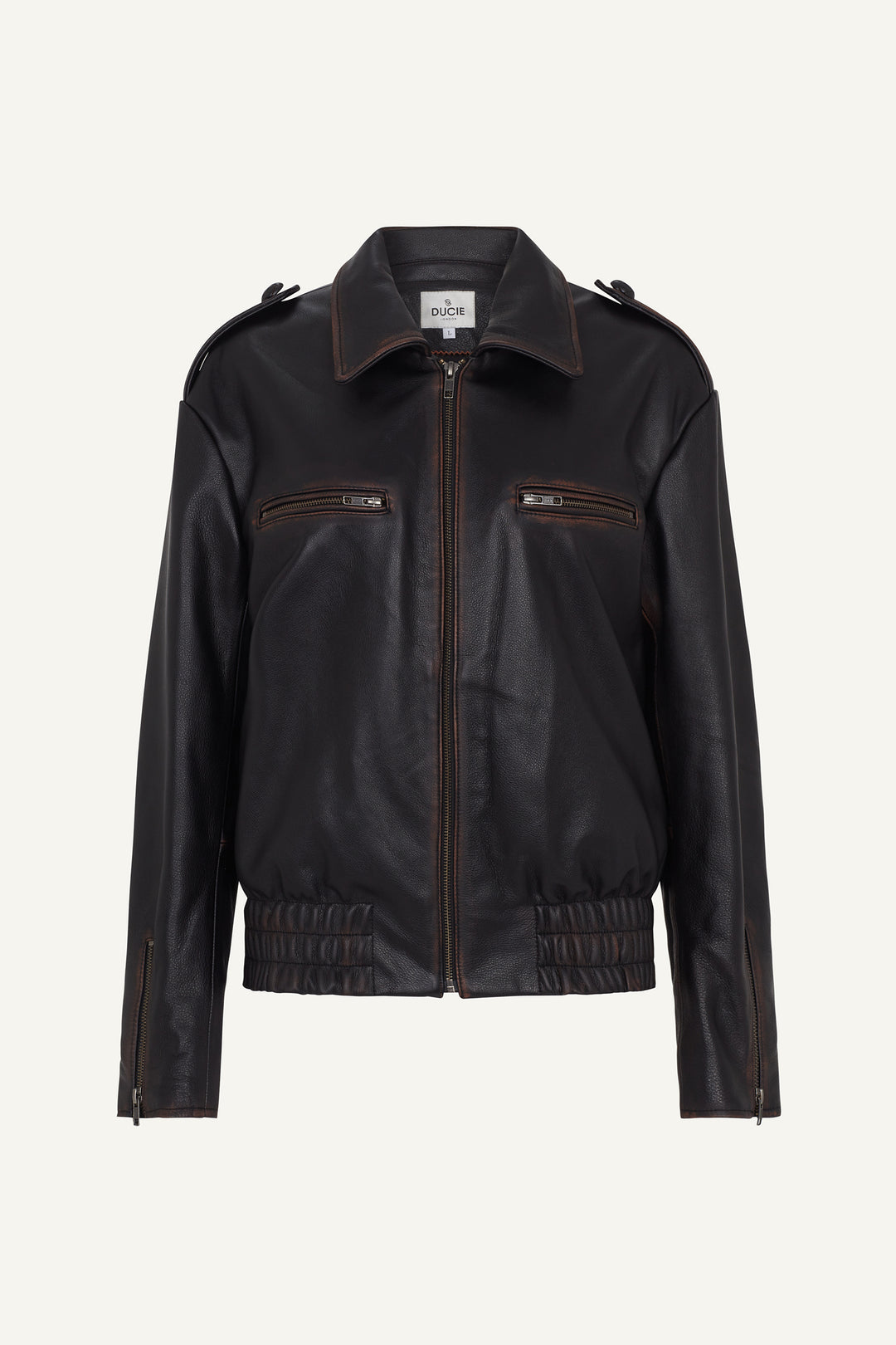 Sadie Vintage Leather Jacket - Brown (W/S) £675