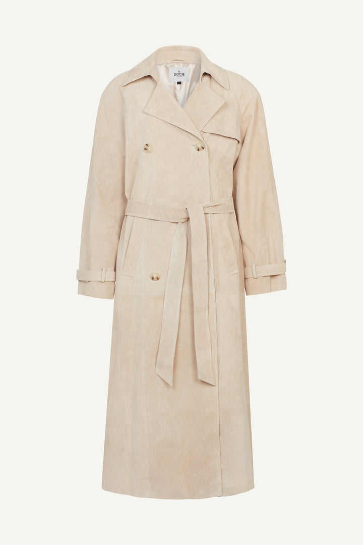 Corrin Suede Trench Coat