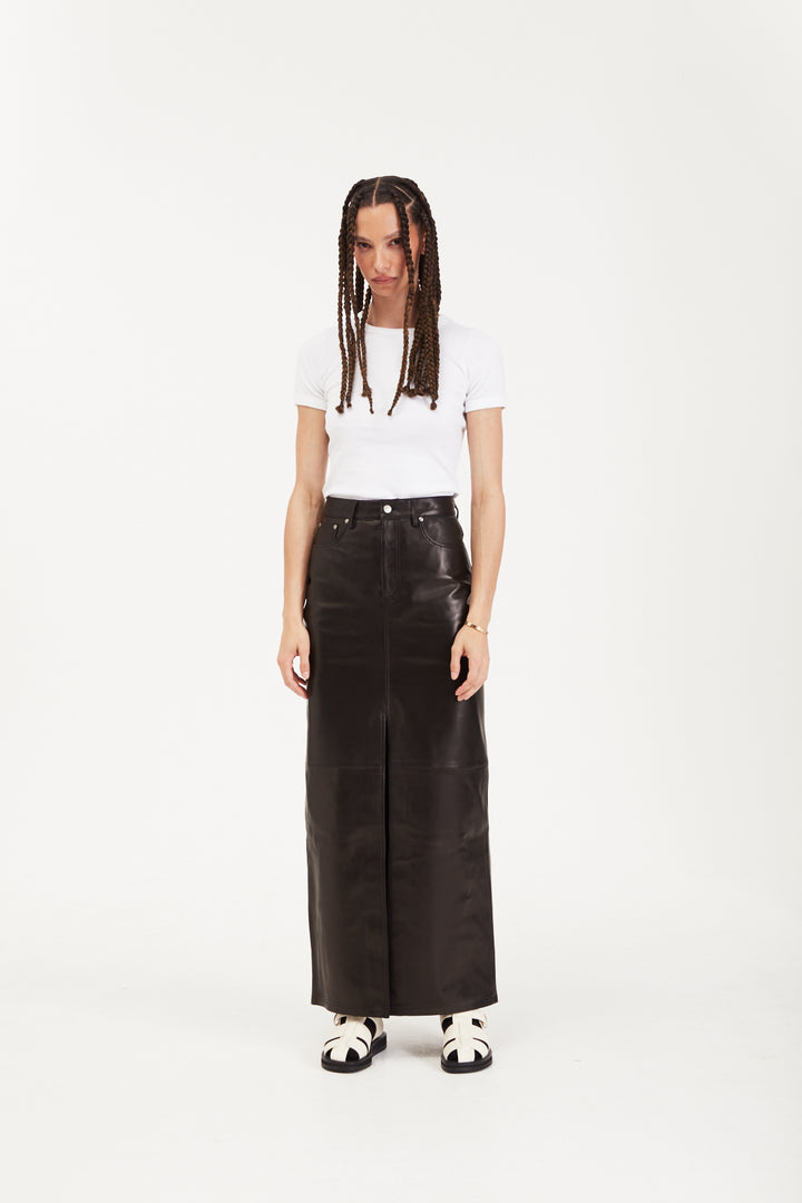 Chicago Leather Maxi Skirt