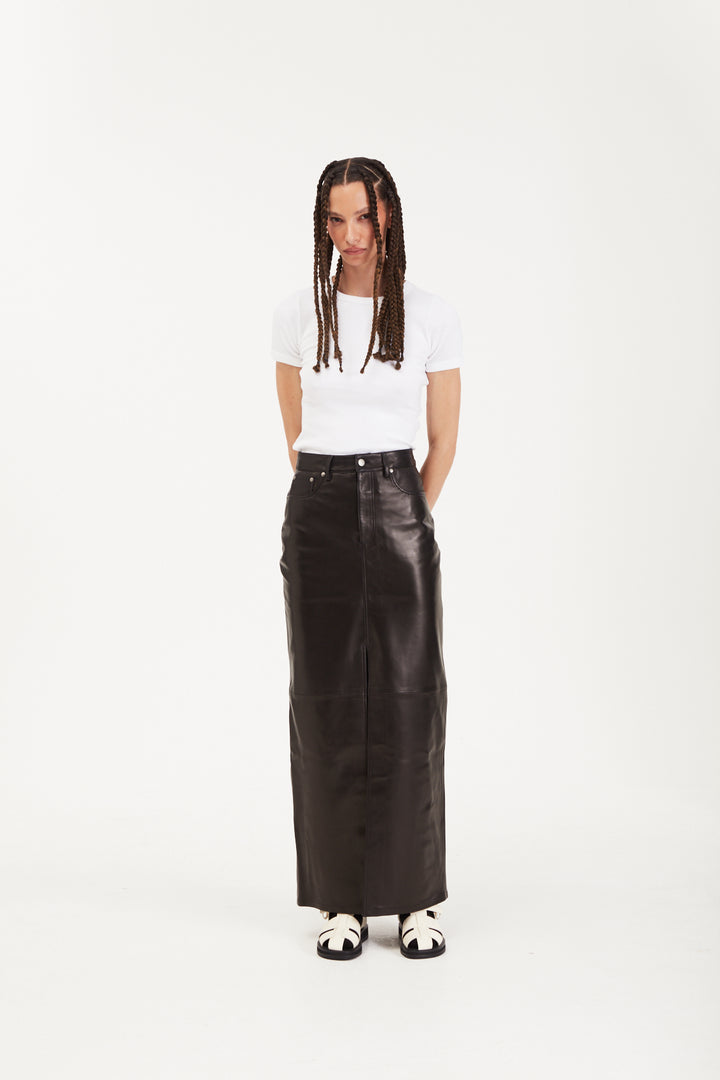 Chicago Leather Maxi Skirt