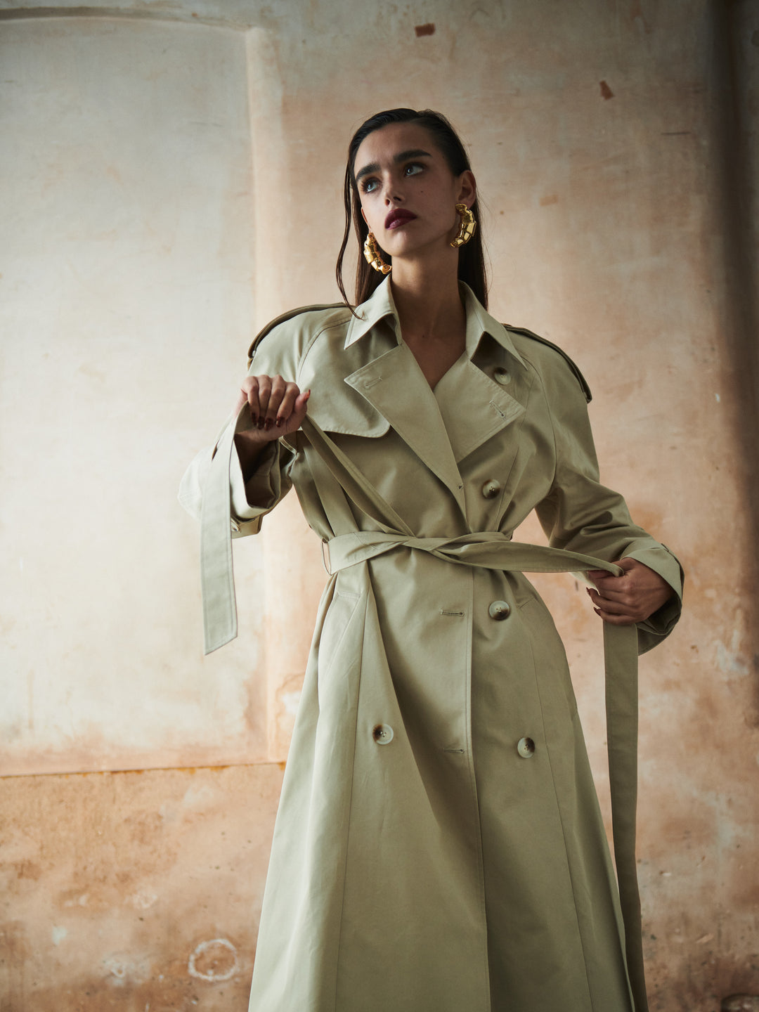 Odette Canvas Trench Coat