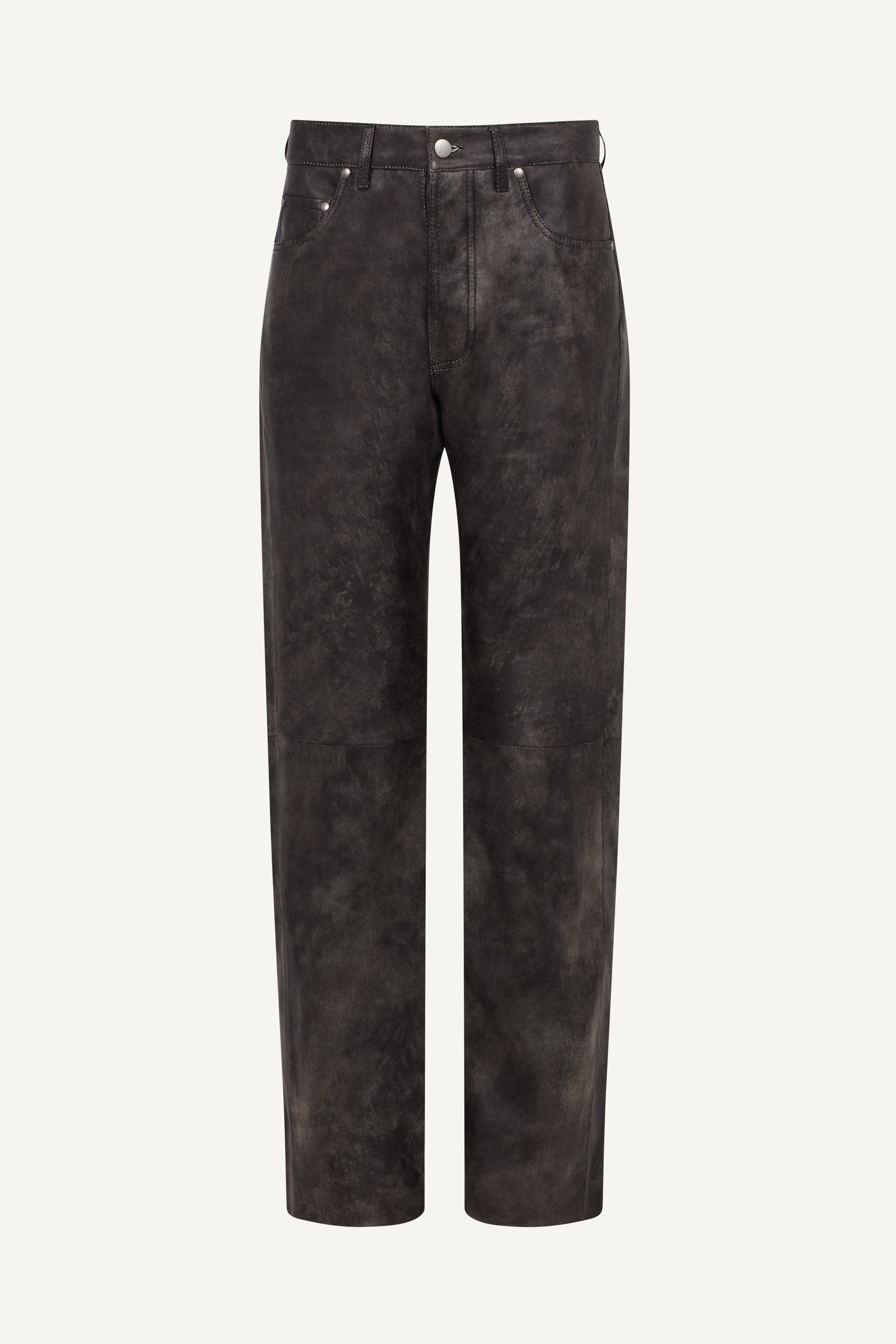 Suede leather clearance pants