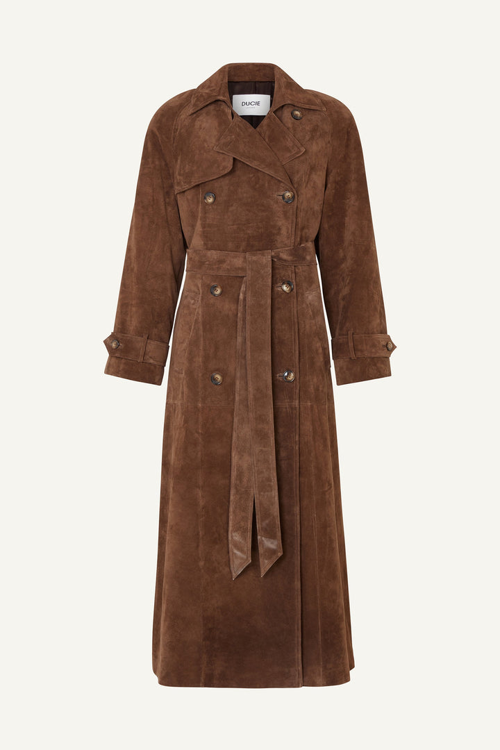 Corrin Suede Trench Coat