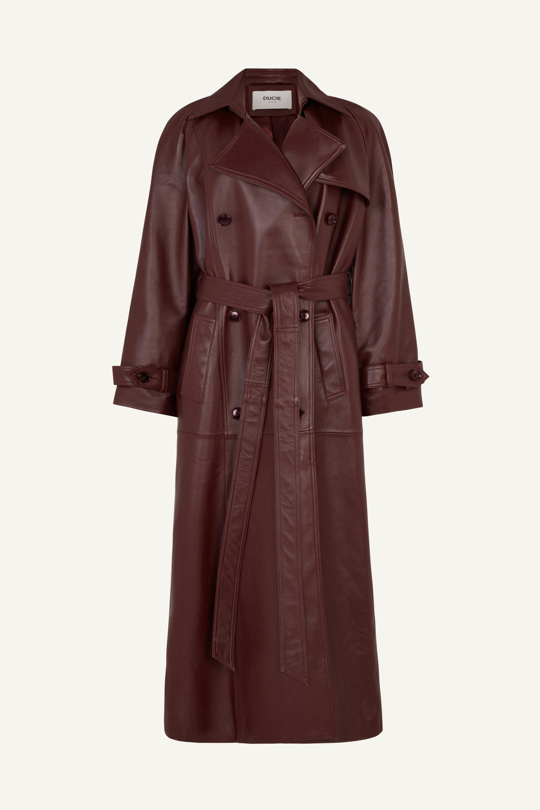 Corrin Leather Trench Coat