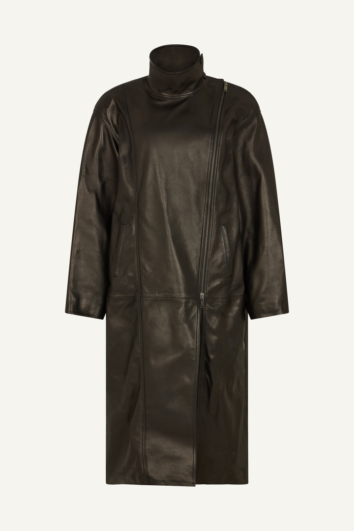 Layla Leather Coat - Pre Order