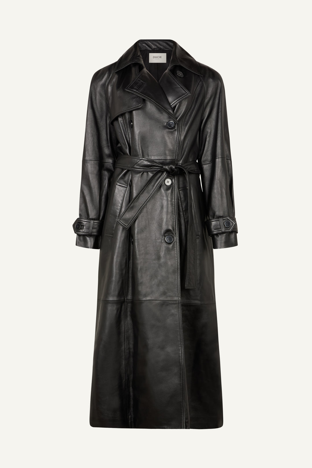 Corrin Leather Trench Coat