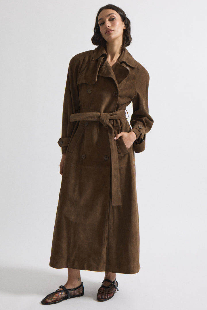 Corrin Suede Trench