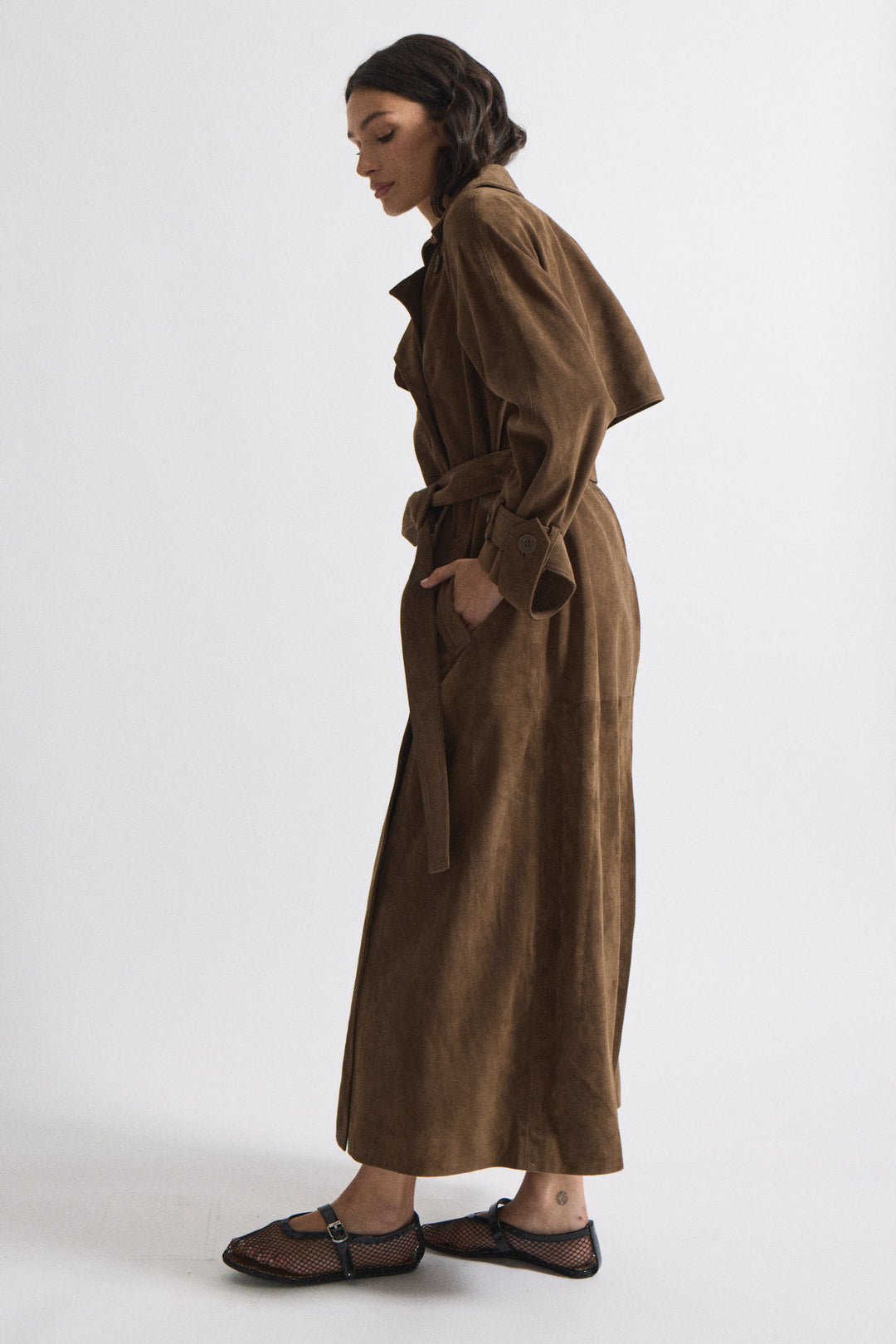 Corrin Suede Trench