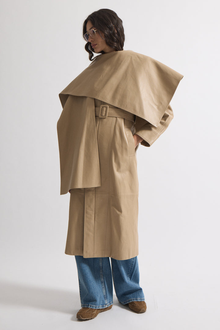 Nina Leather Coat
