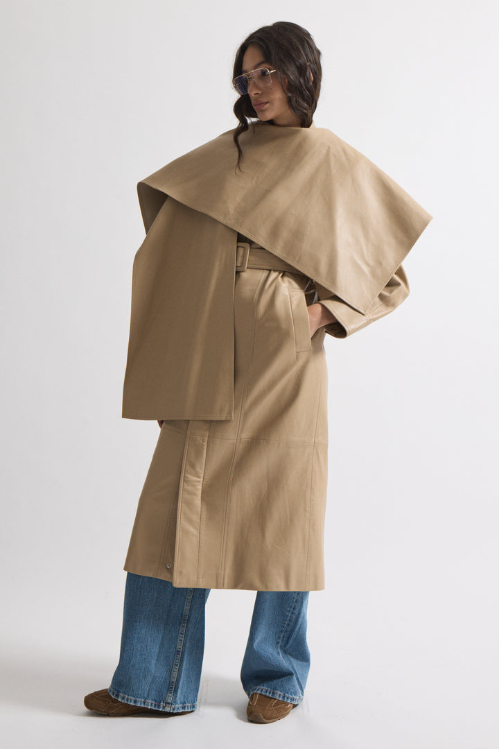 Nina Leather Coat