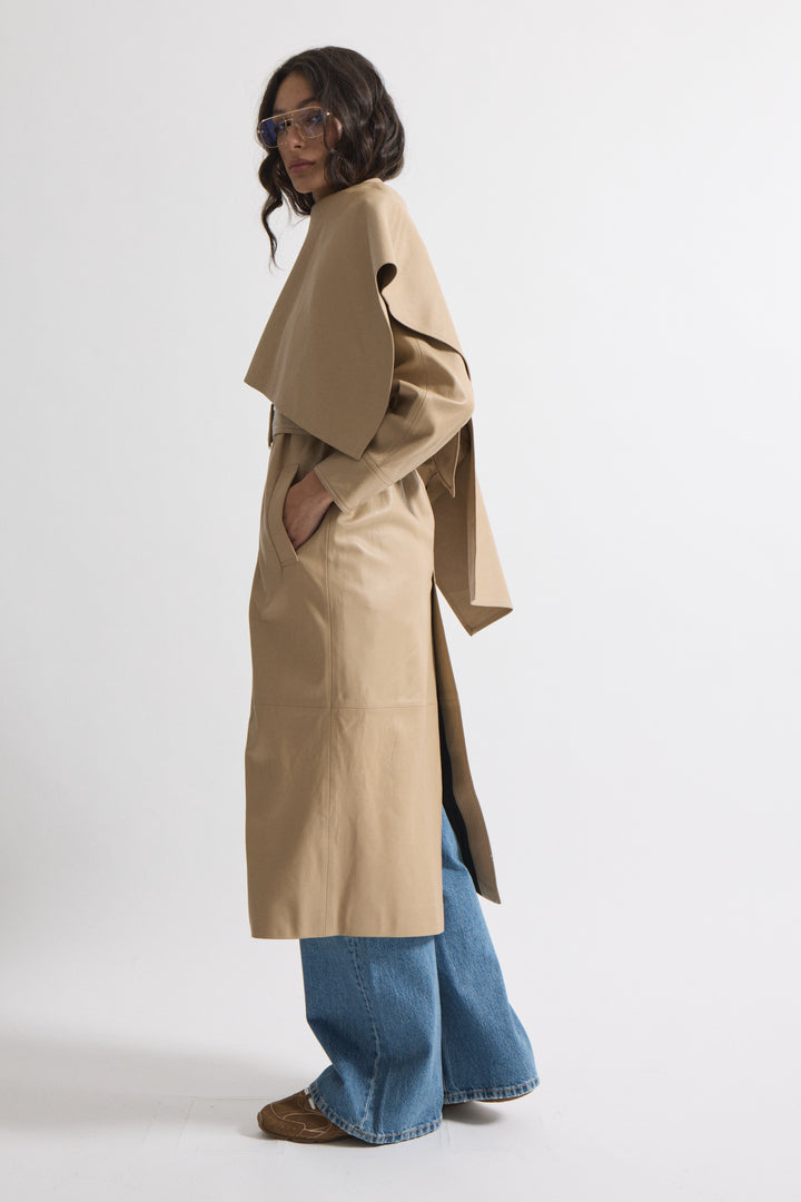 Nina Leather Coat