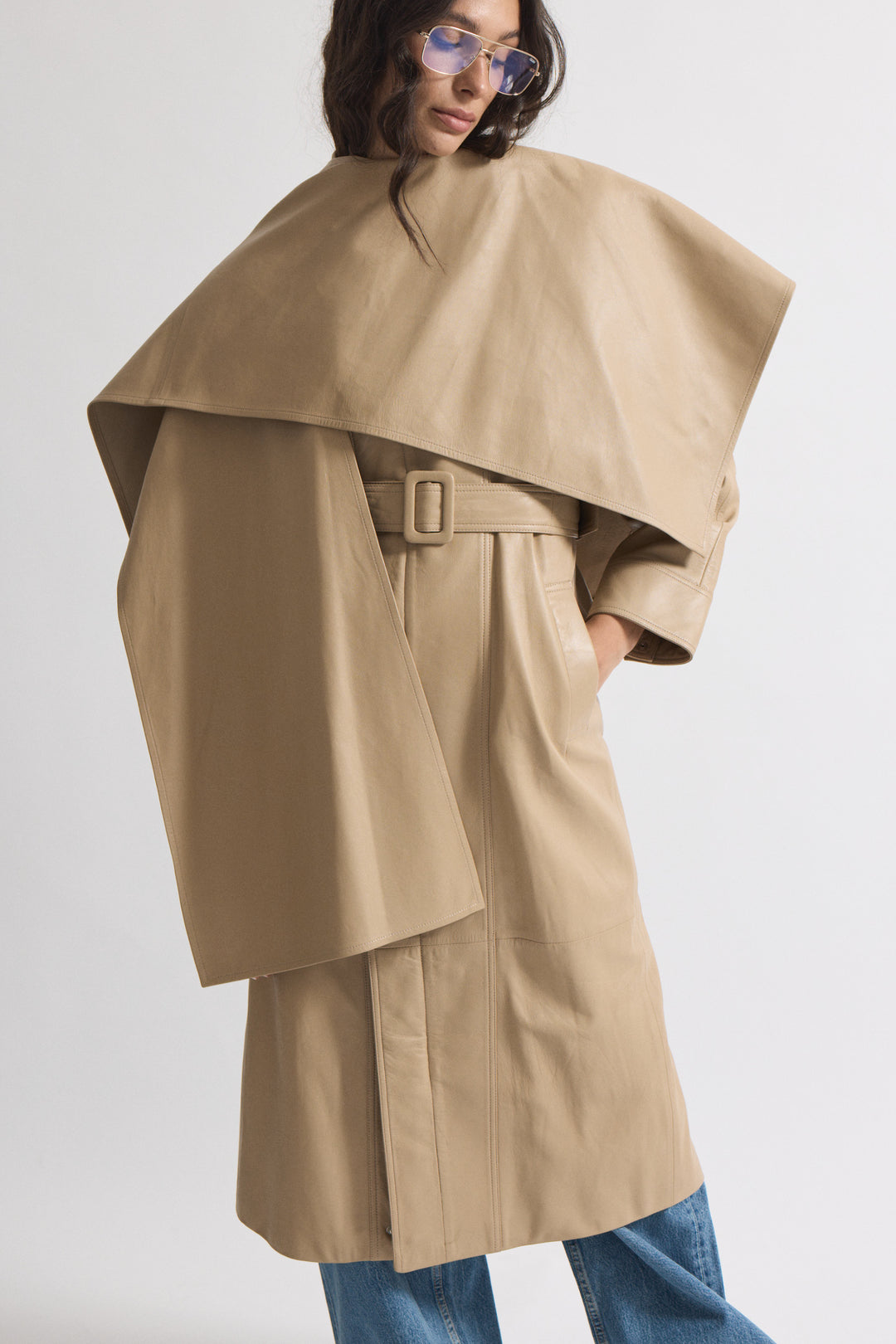 Nina Leather Coat