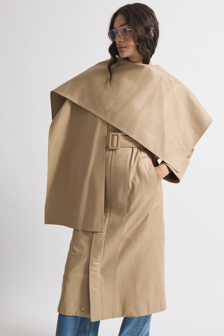 Nina Leather Coat