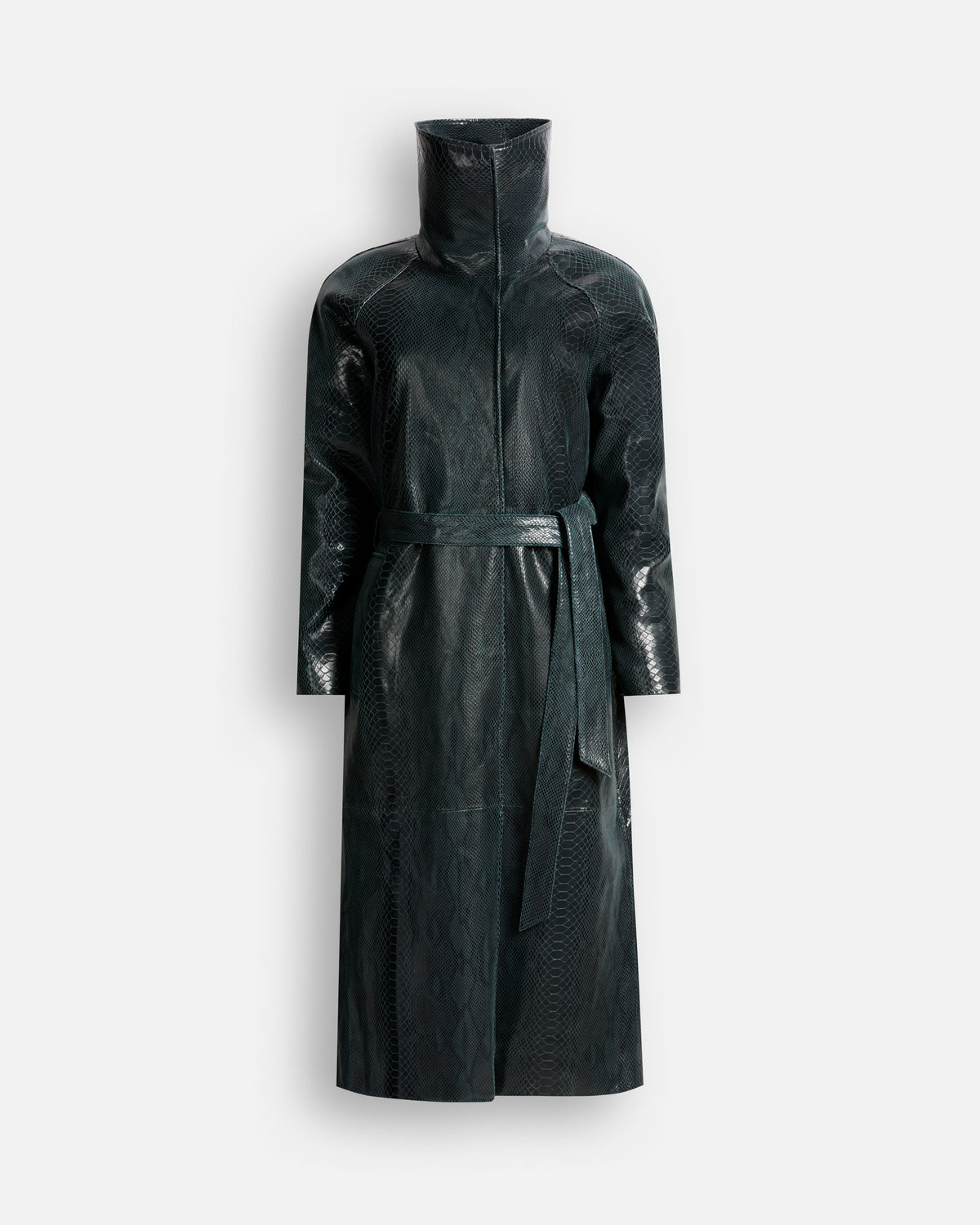 Tessa Leather Trench Coat