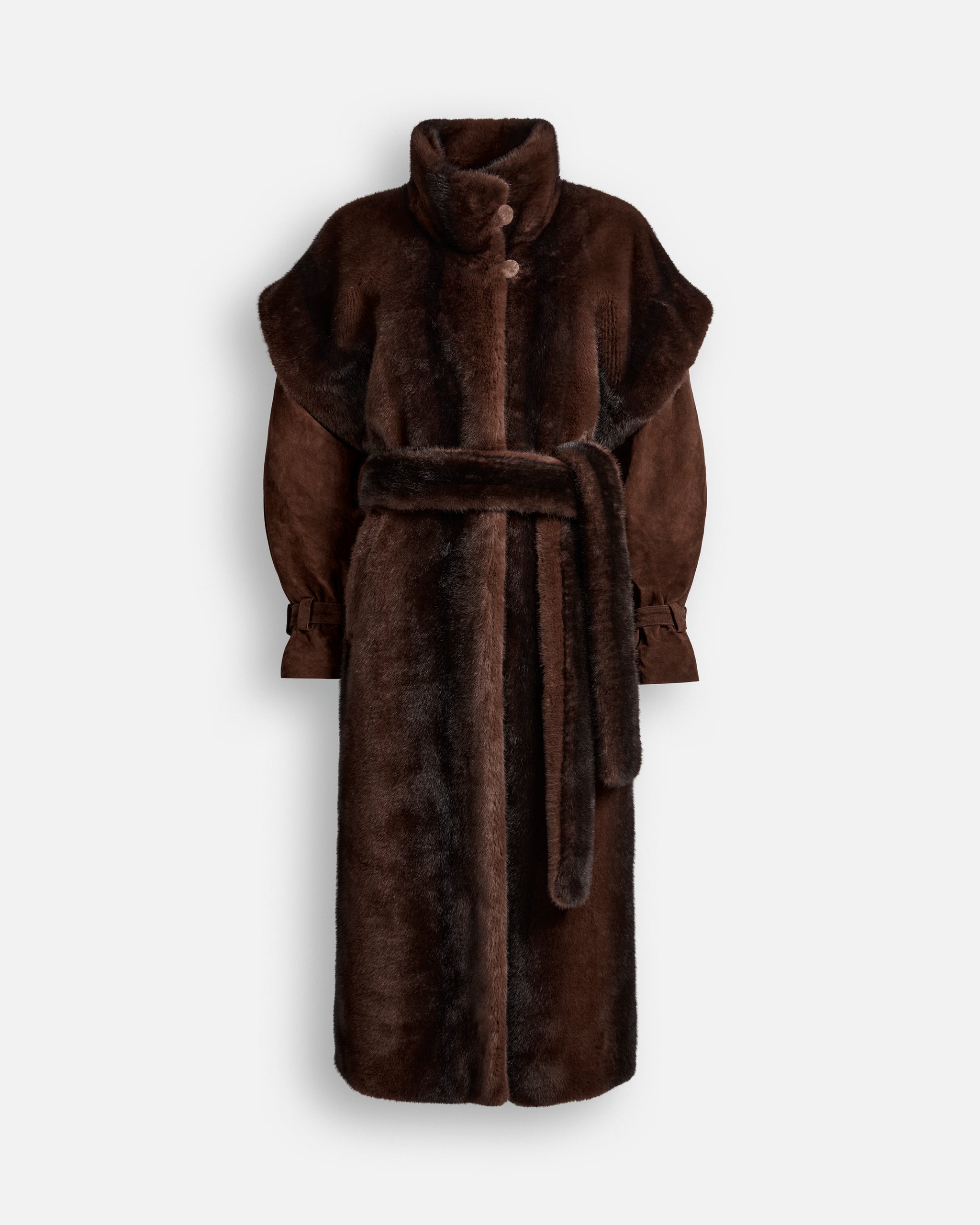 Harper Fur and Suede Coat