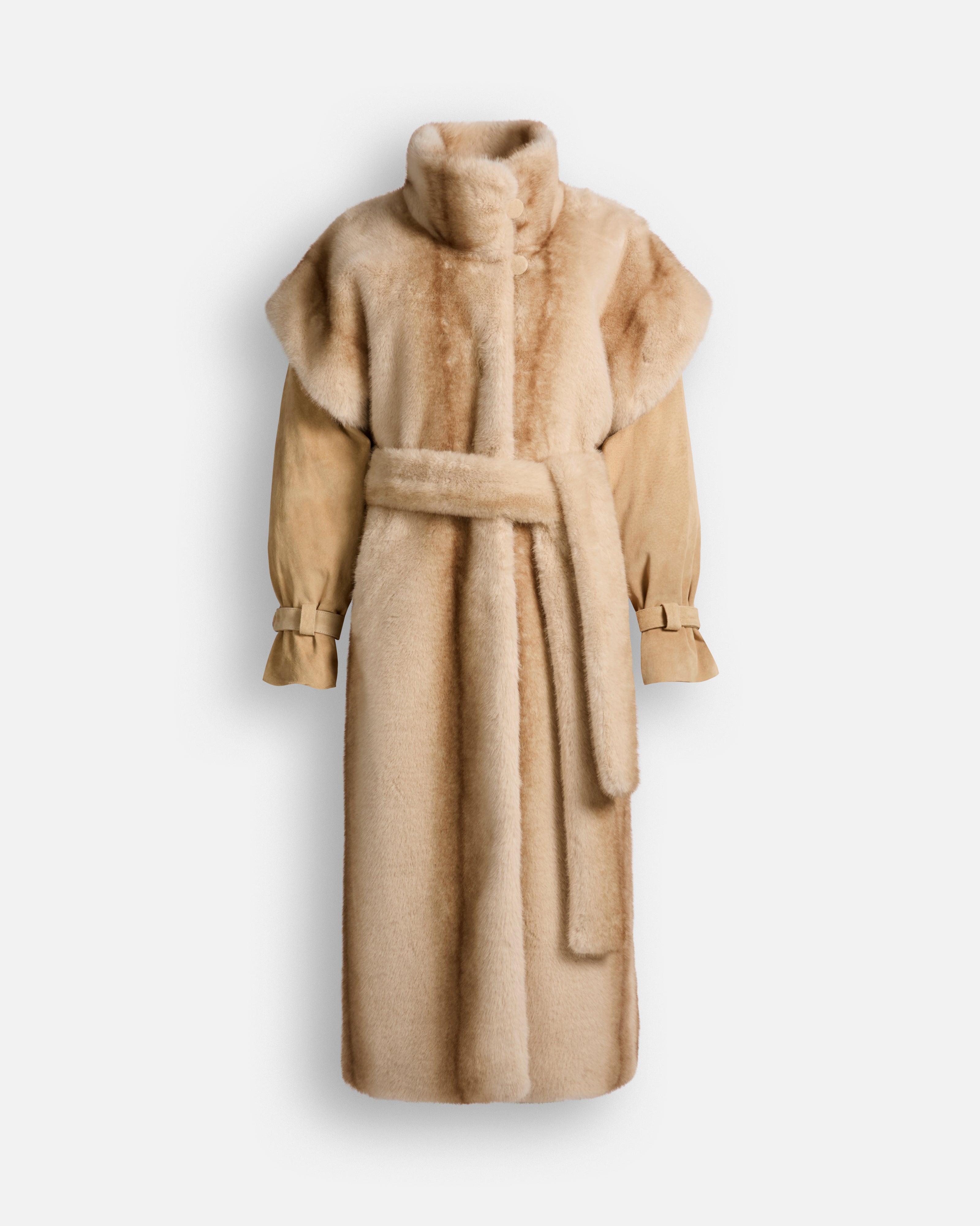 Harper Fur and Suede Coat