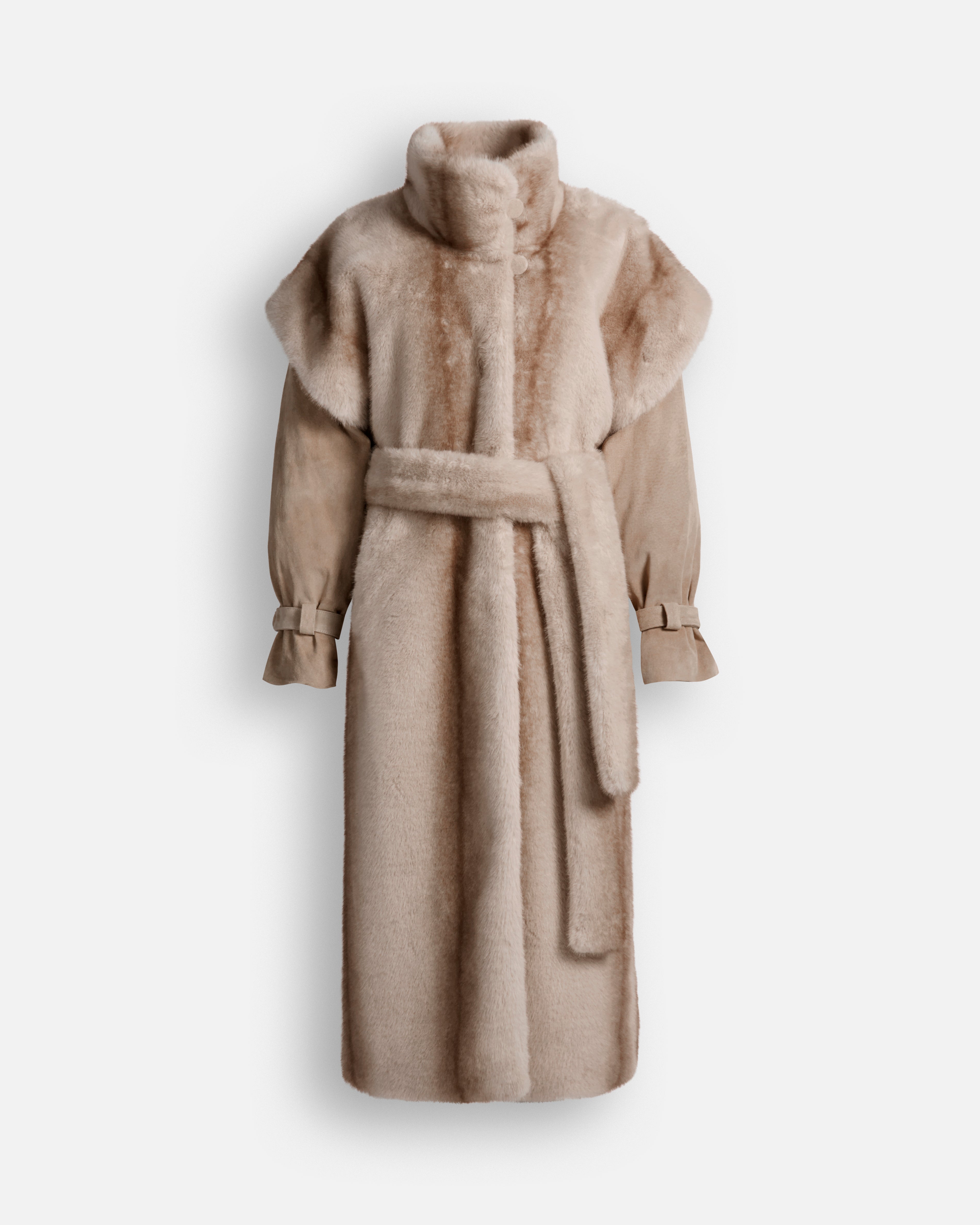 Harper Fur and Suede Coat