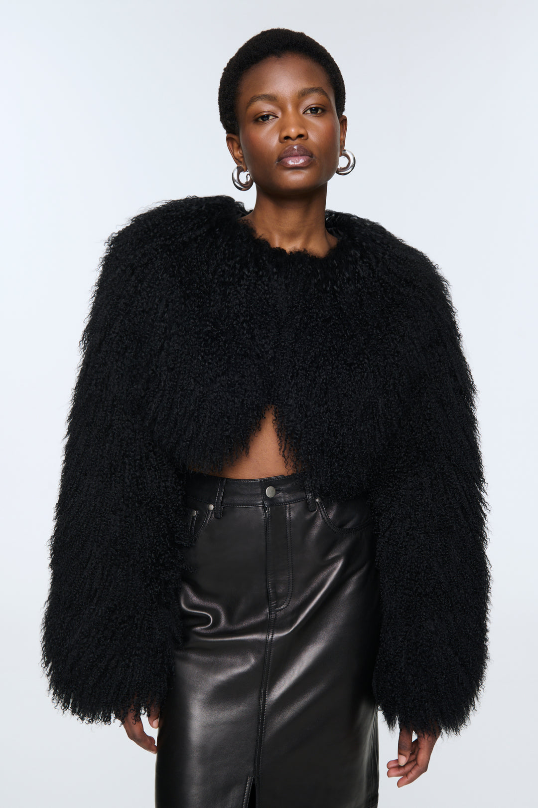 Becca Cropped Shearling Jacket