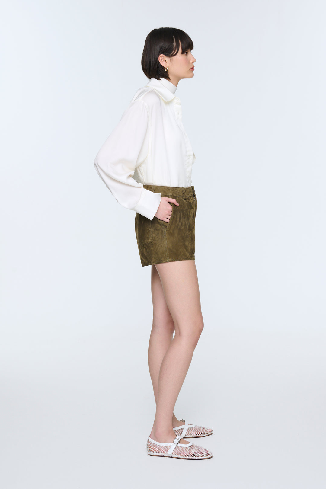 Catherine Suede Shorts