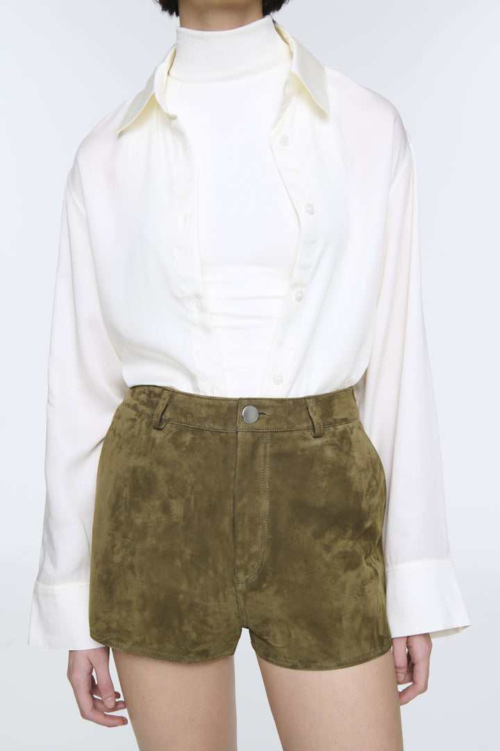 Catherine Suede Shorts