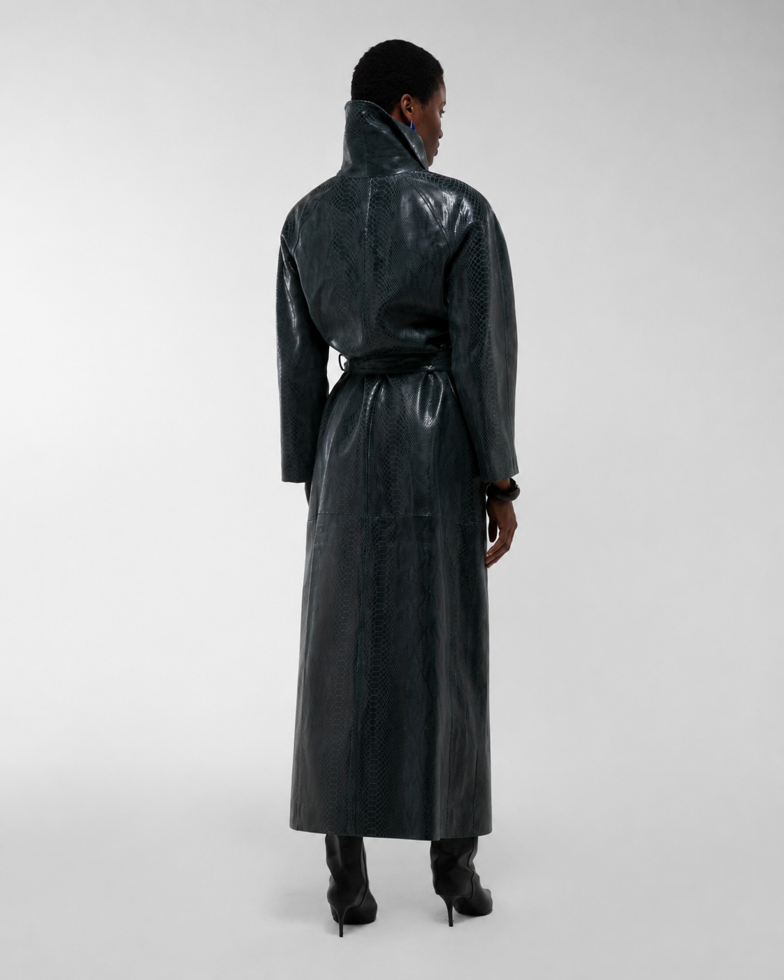 Tessa Leather Trench Coat