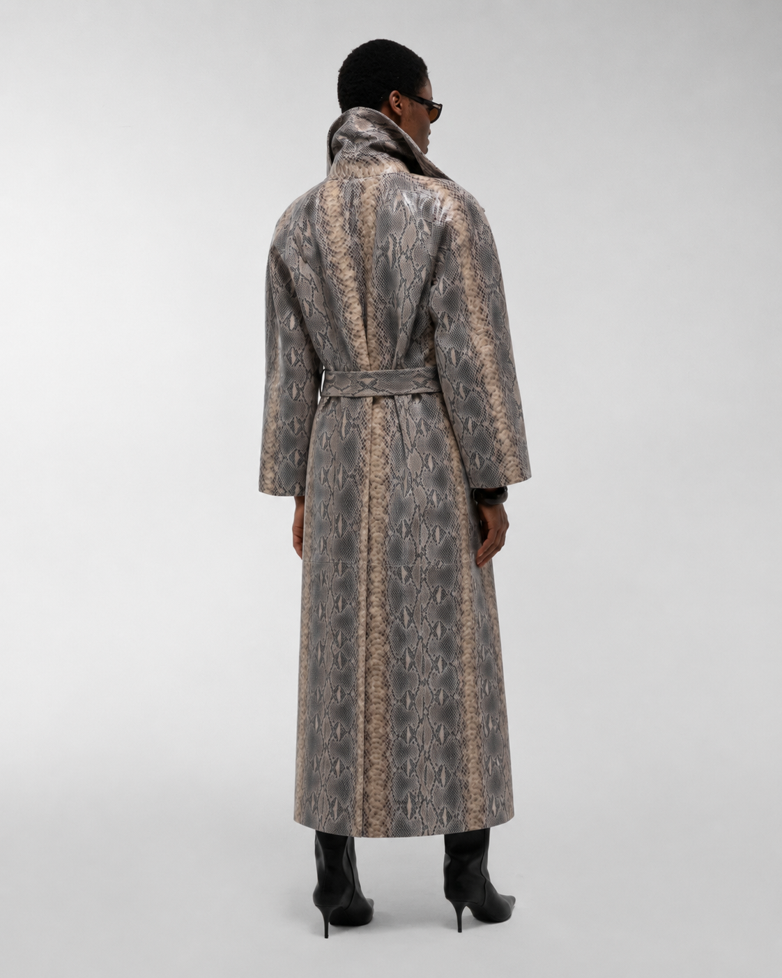 Tessa Leather Trench Coat