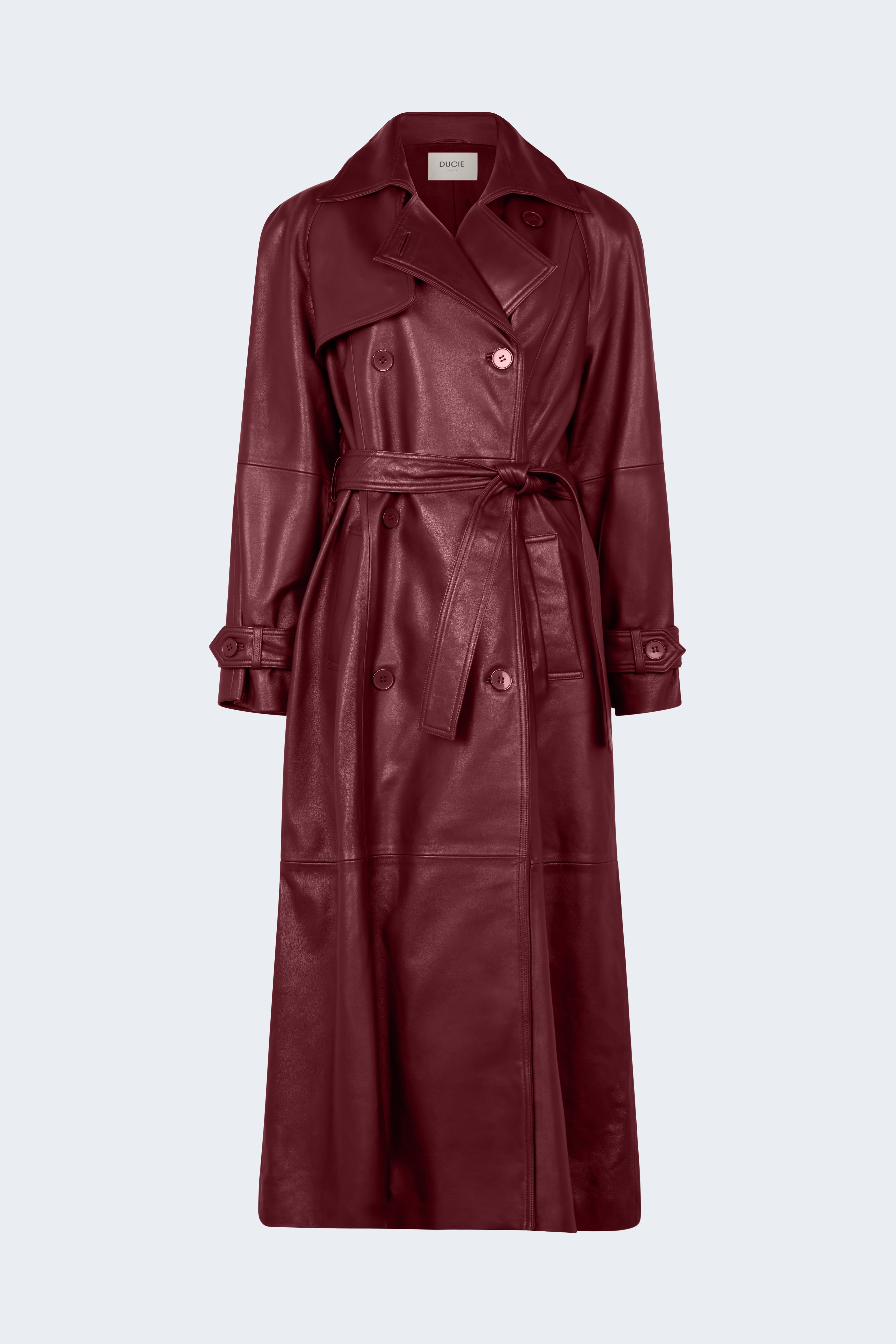 Corrin Leather Trench Coat
