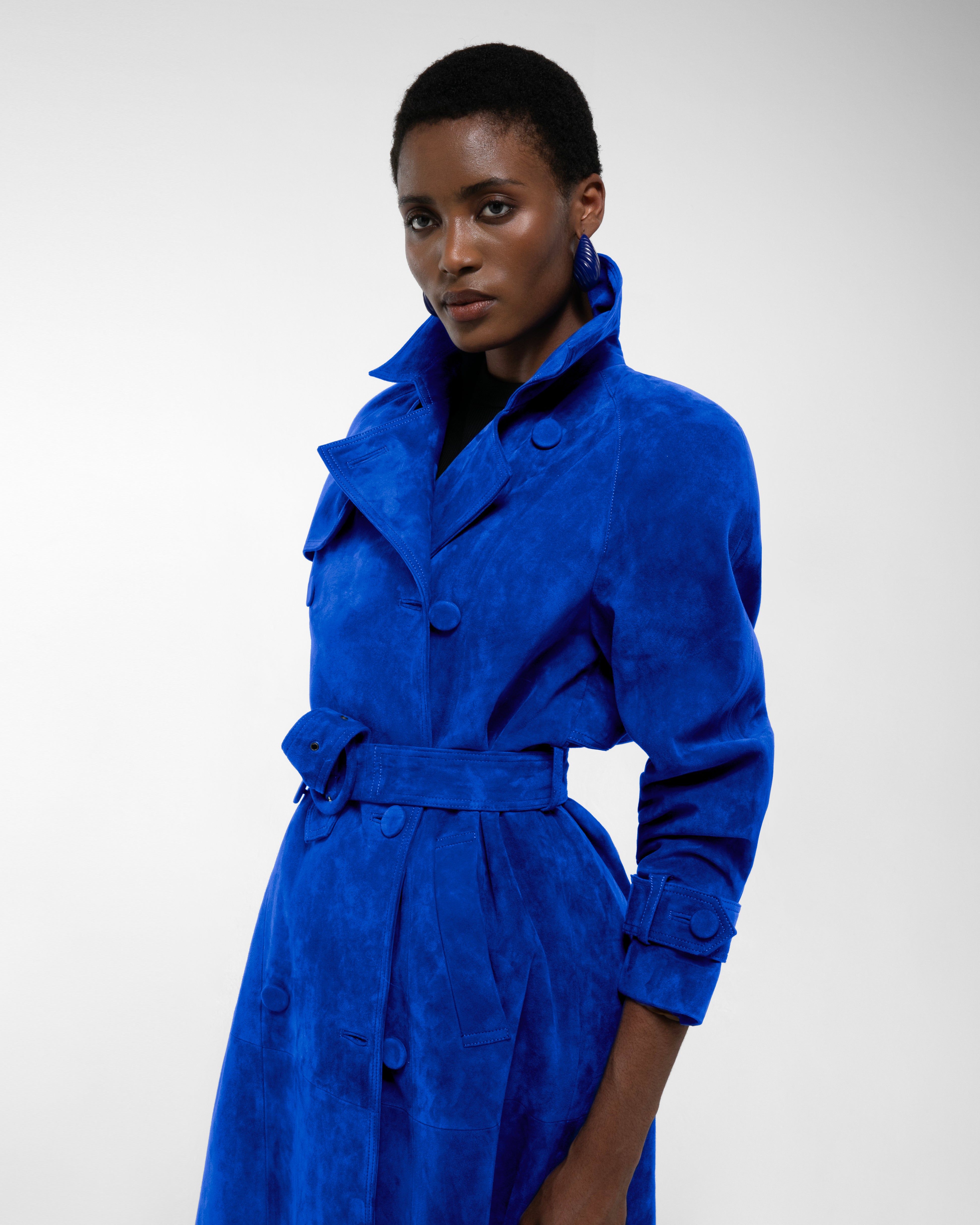 Corrin Suede Trench Coat