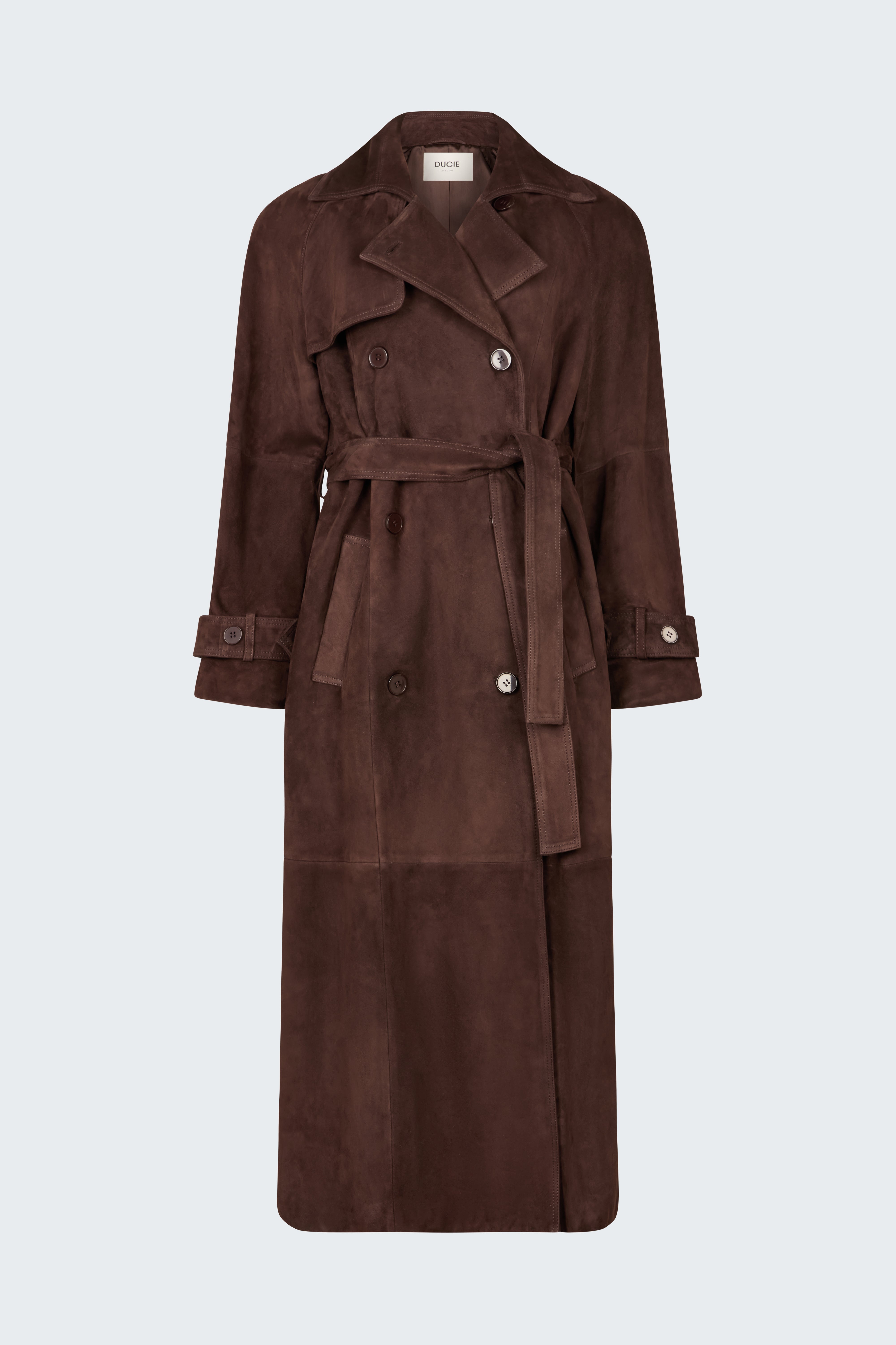 Corrin Suede Trench Coat