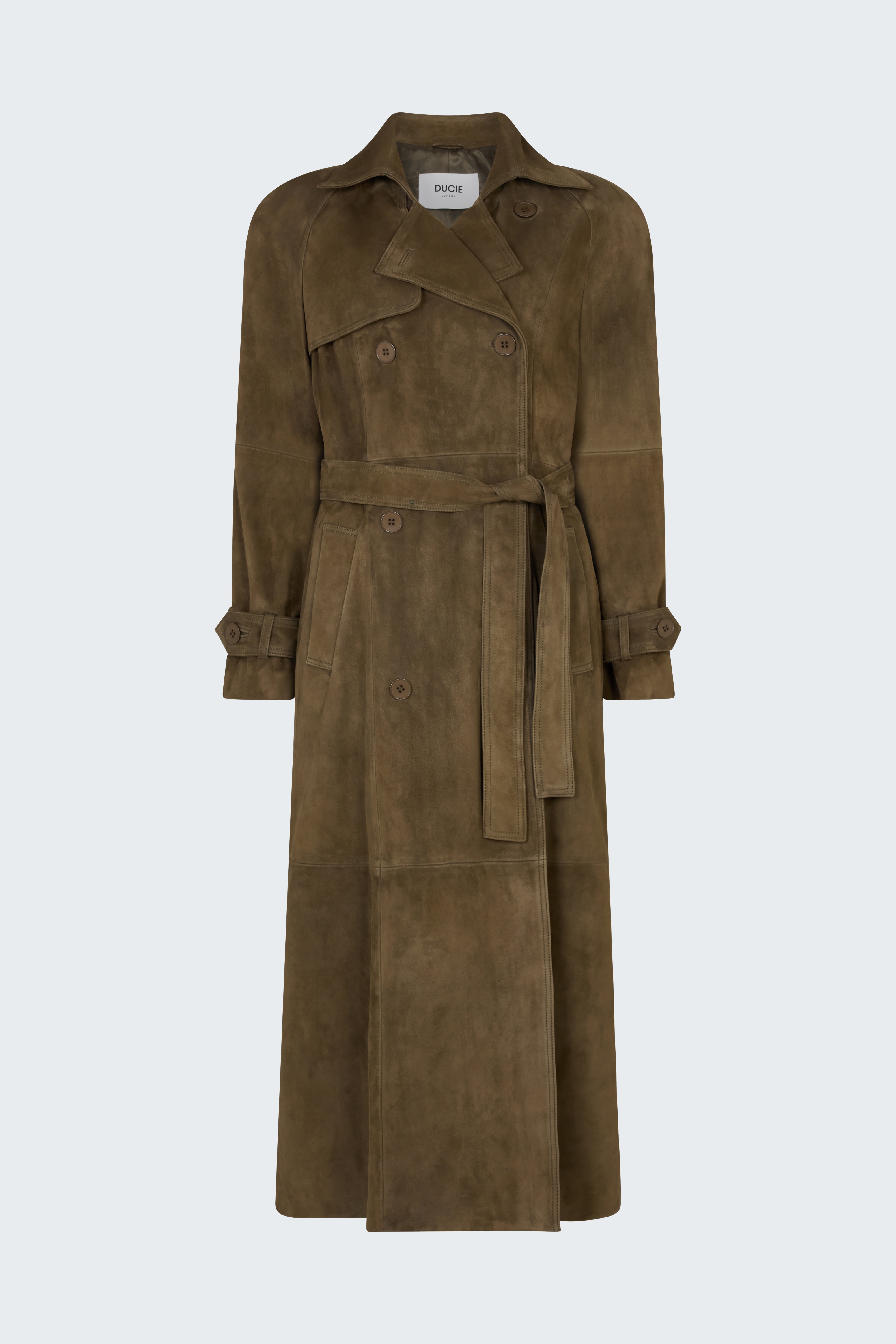Corrin Suede Trench Coat