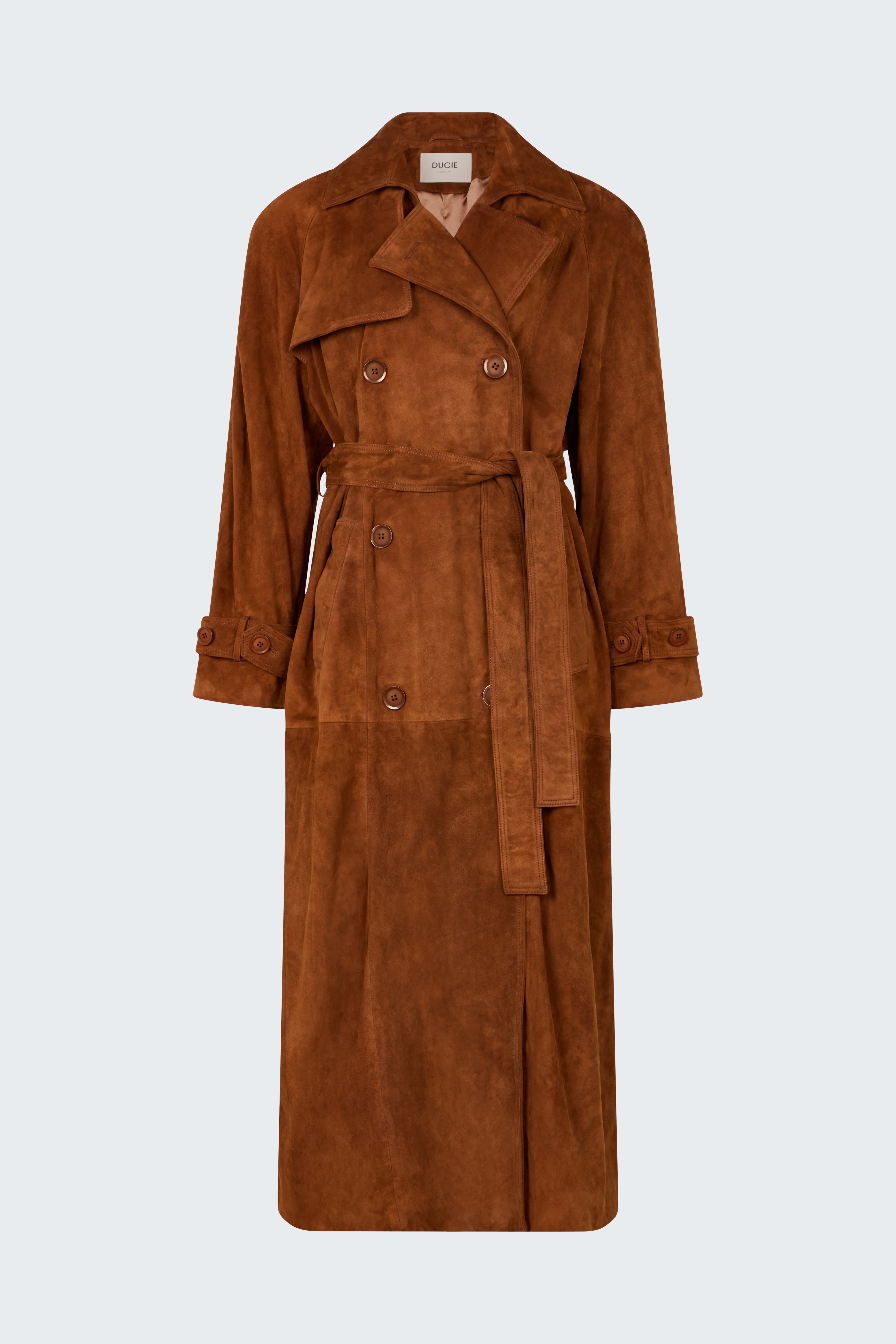 Corrin Suede Trench Coat