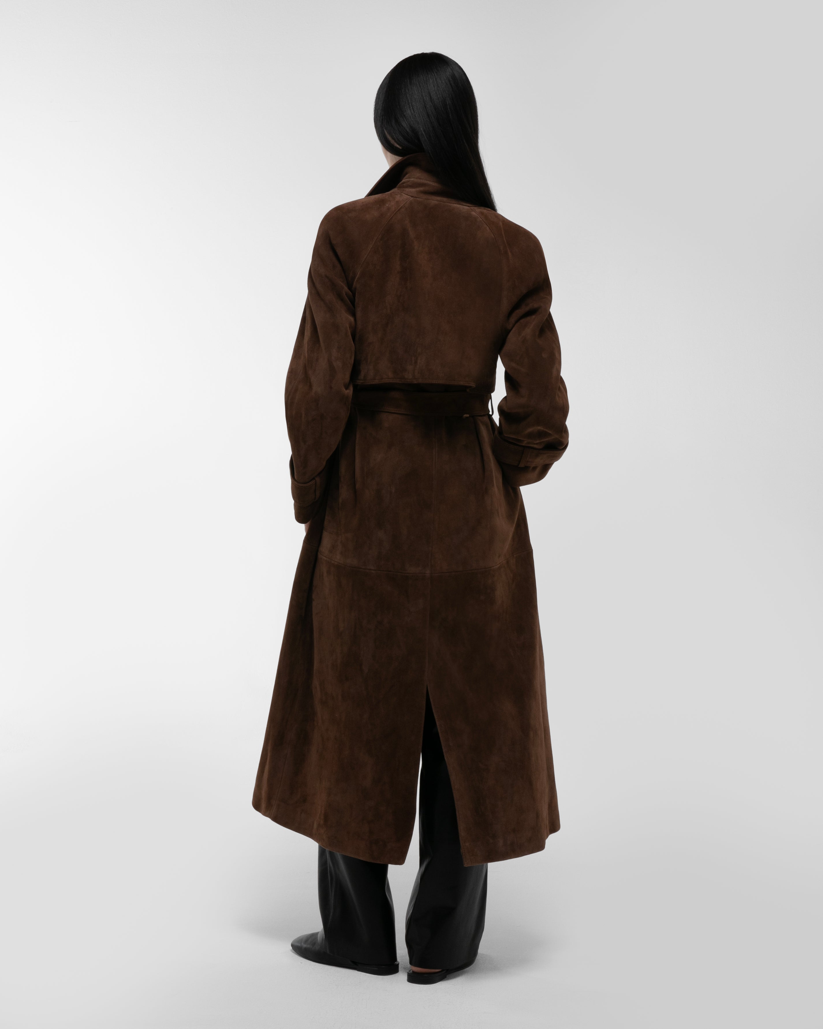 Corrin Suede Trench Coat