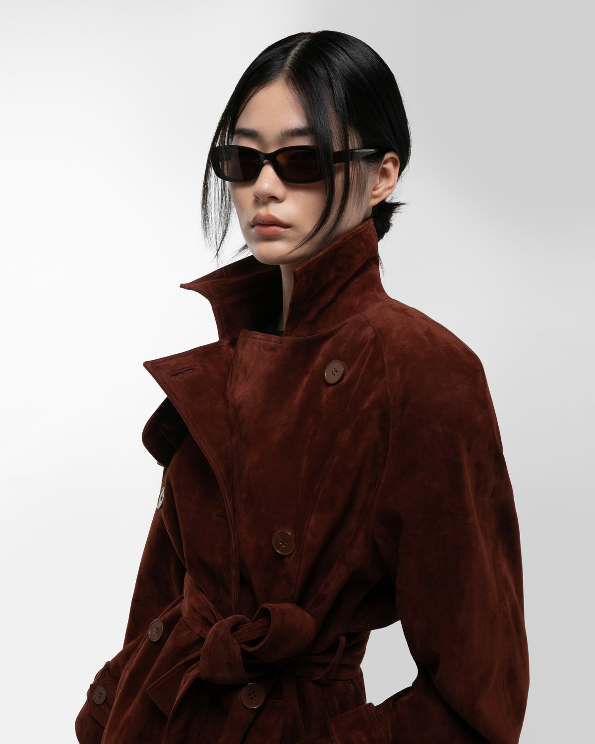 Corrin Suede Trench Coat