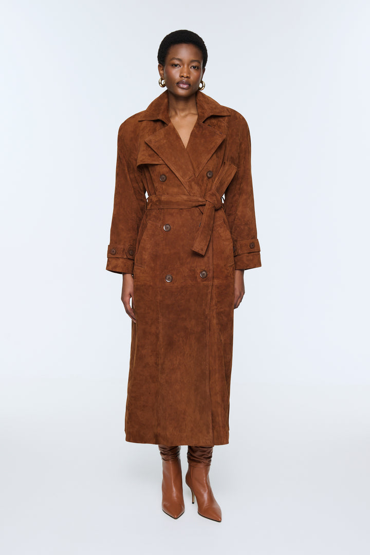 Corrin Suede Trench Coat Pre-order