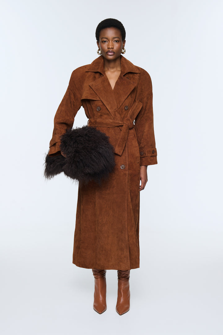 Corrin Suede Trench Coat Pre-order