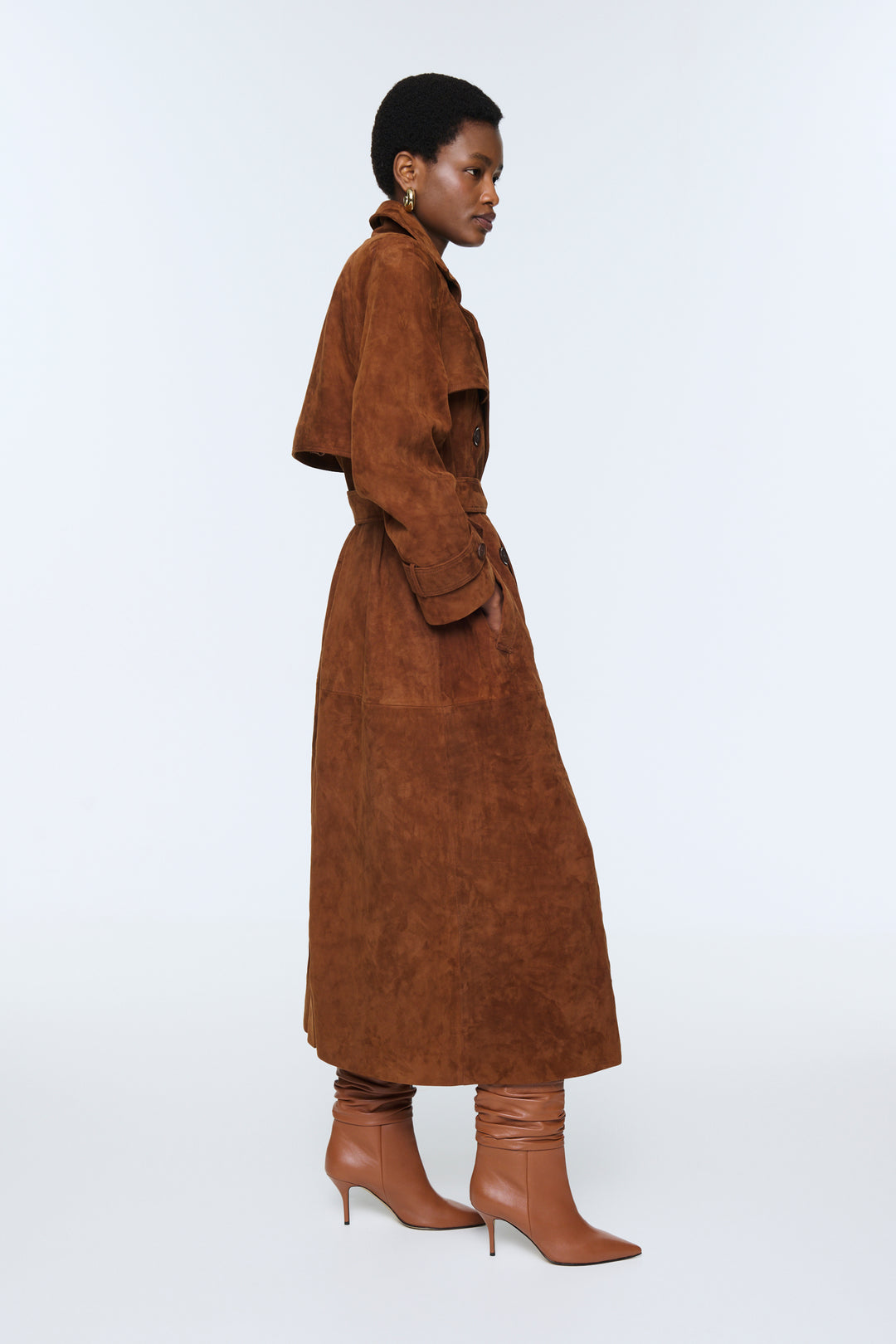 Corrin Suede Trench Coat Pre-order