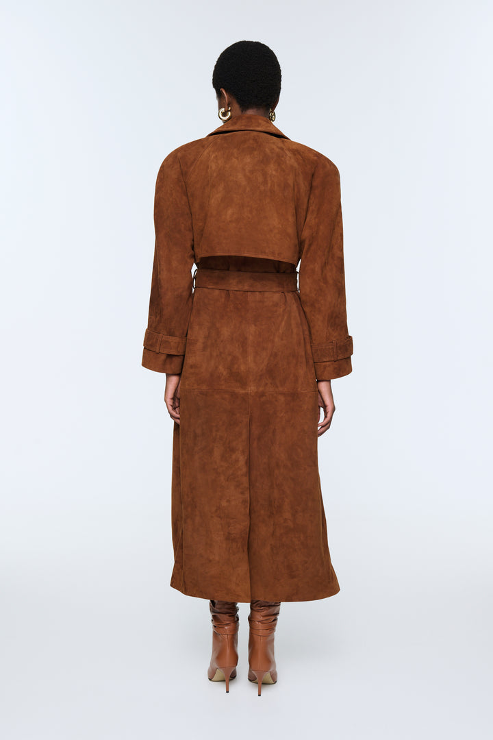 Corrin Suede Trench Coat Pre-order