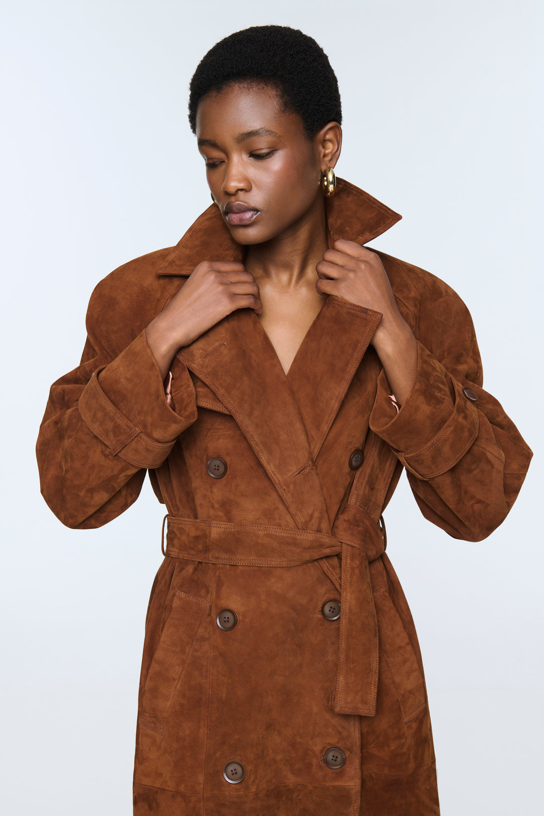 Corrin Suede Trench Coat Pre-order