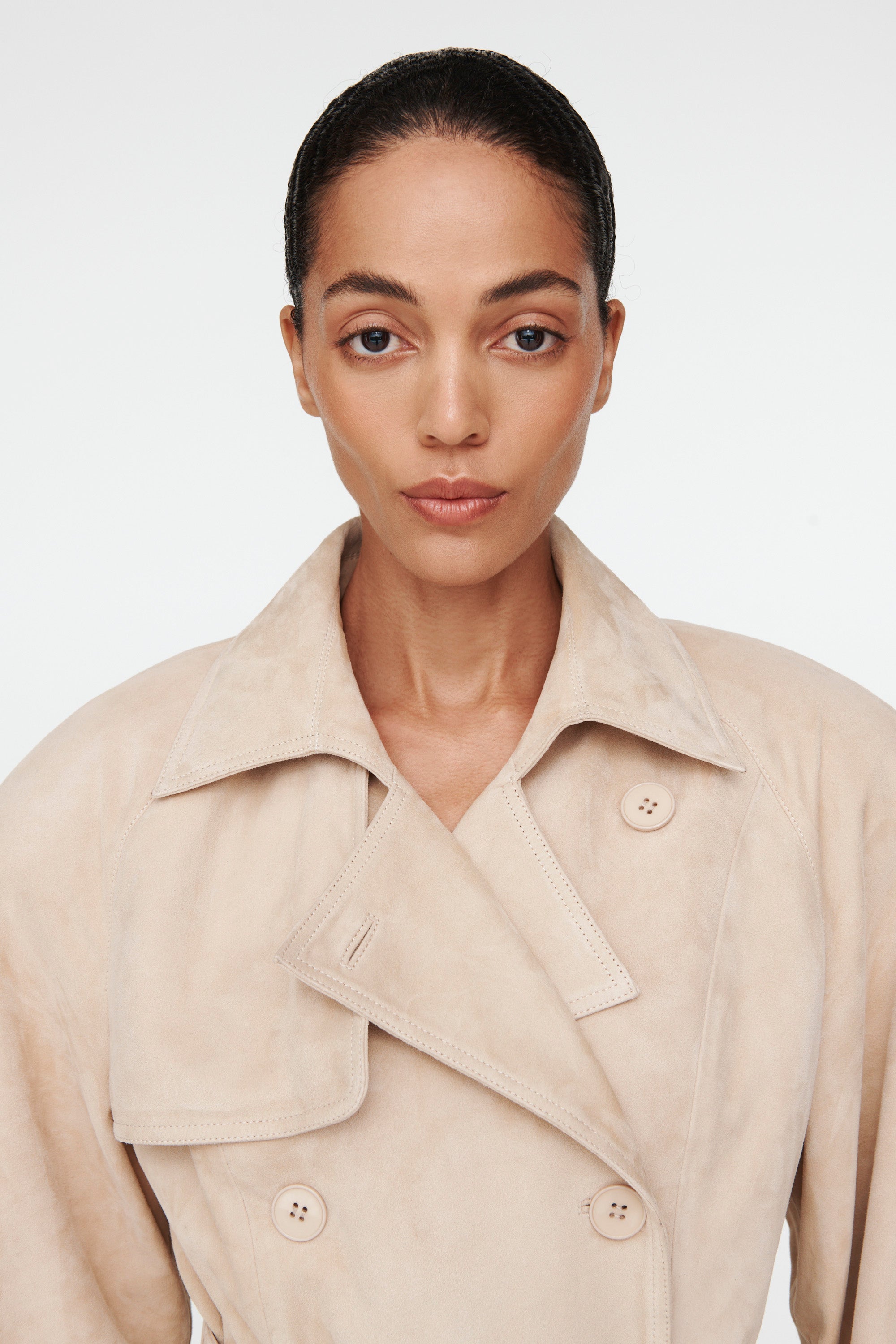 Corrin Suede Trench Coat