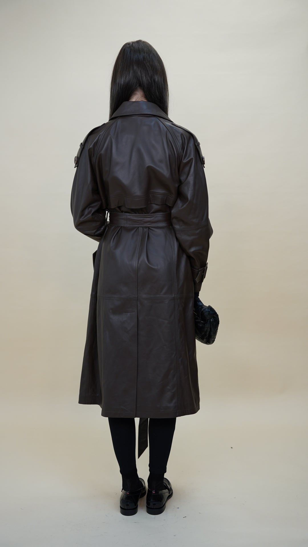 MILLIE LEATHER TRENCH