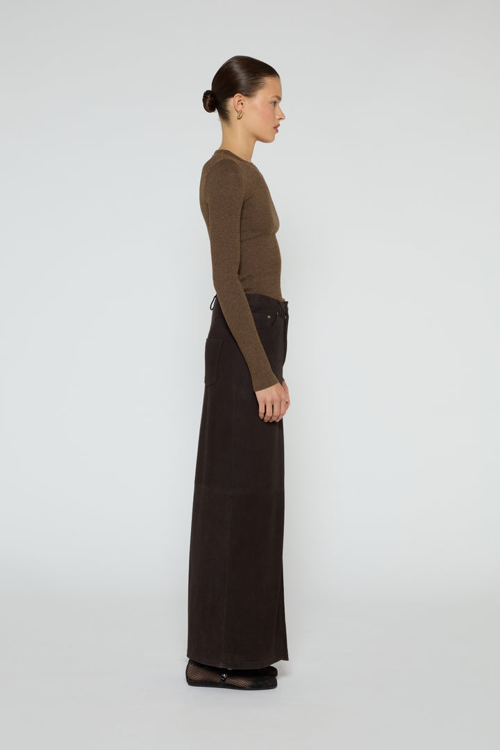 Chicago Suede Maxi Skirt