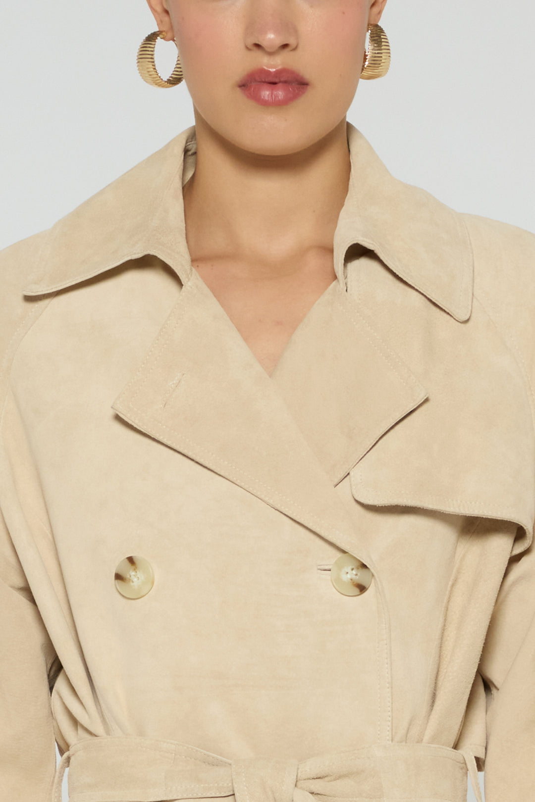 Corrin Suede Trench Coat